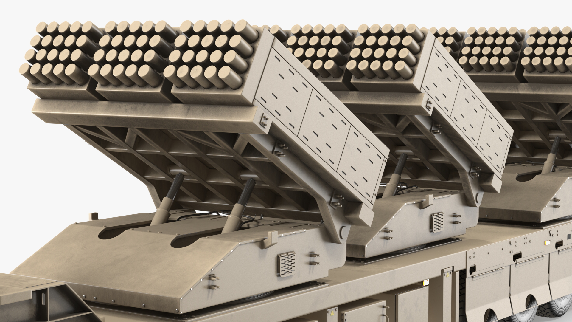 3D model Roketsan Jobaria Tr-122 Multiple Launch Rocket System Rigged