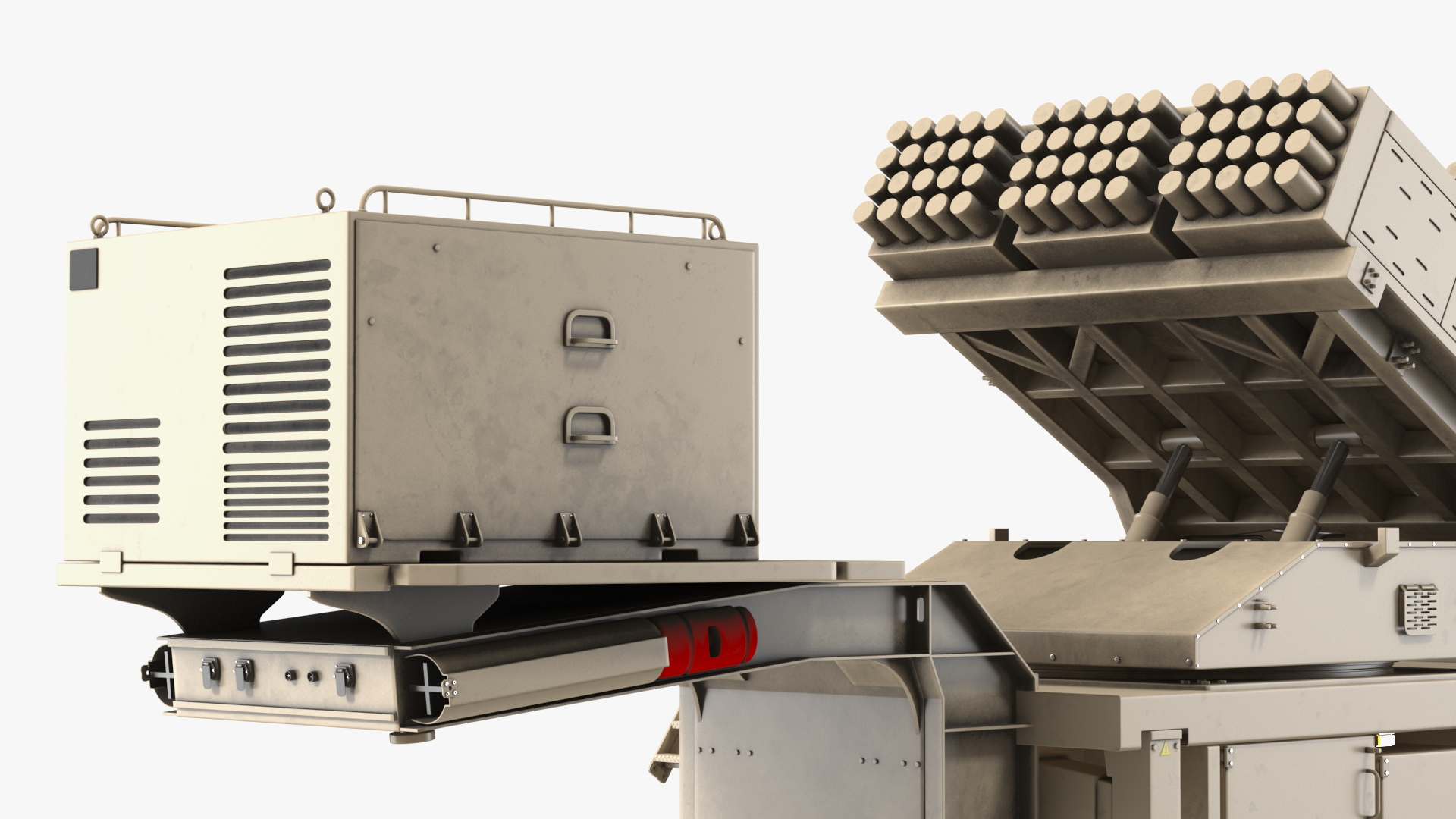 3D model Roketsan Jobaria Tr-122 Multiple Launch Rocket System Rigged