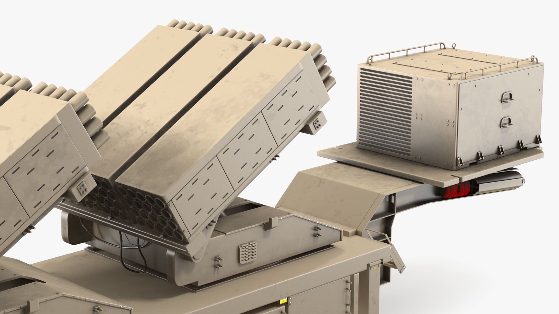 3D model Roketsan Jobaria Tr-122 Multiple Launch Rocket System Rigged
