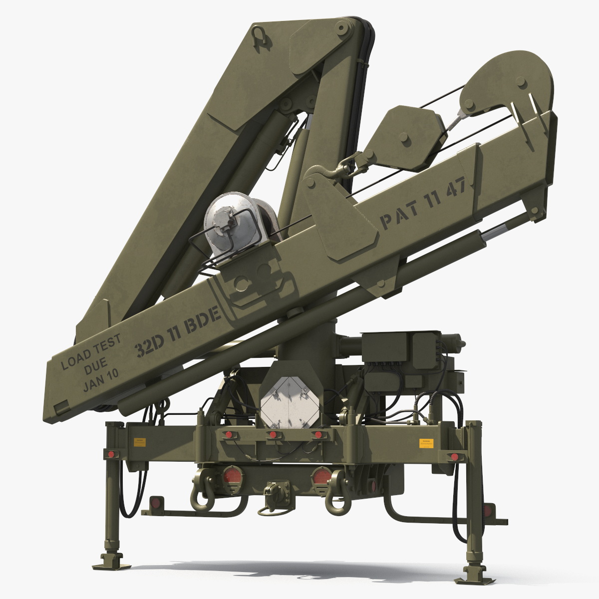 Military Lifting Crane Module Structure 3D model preview