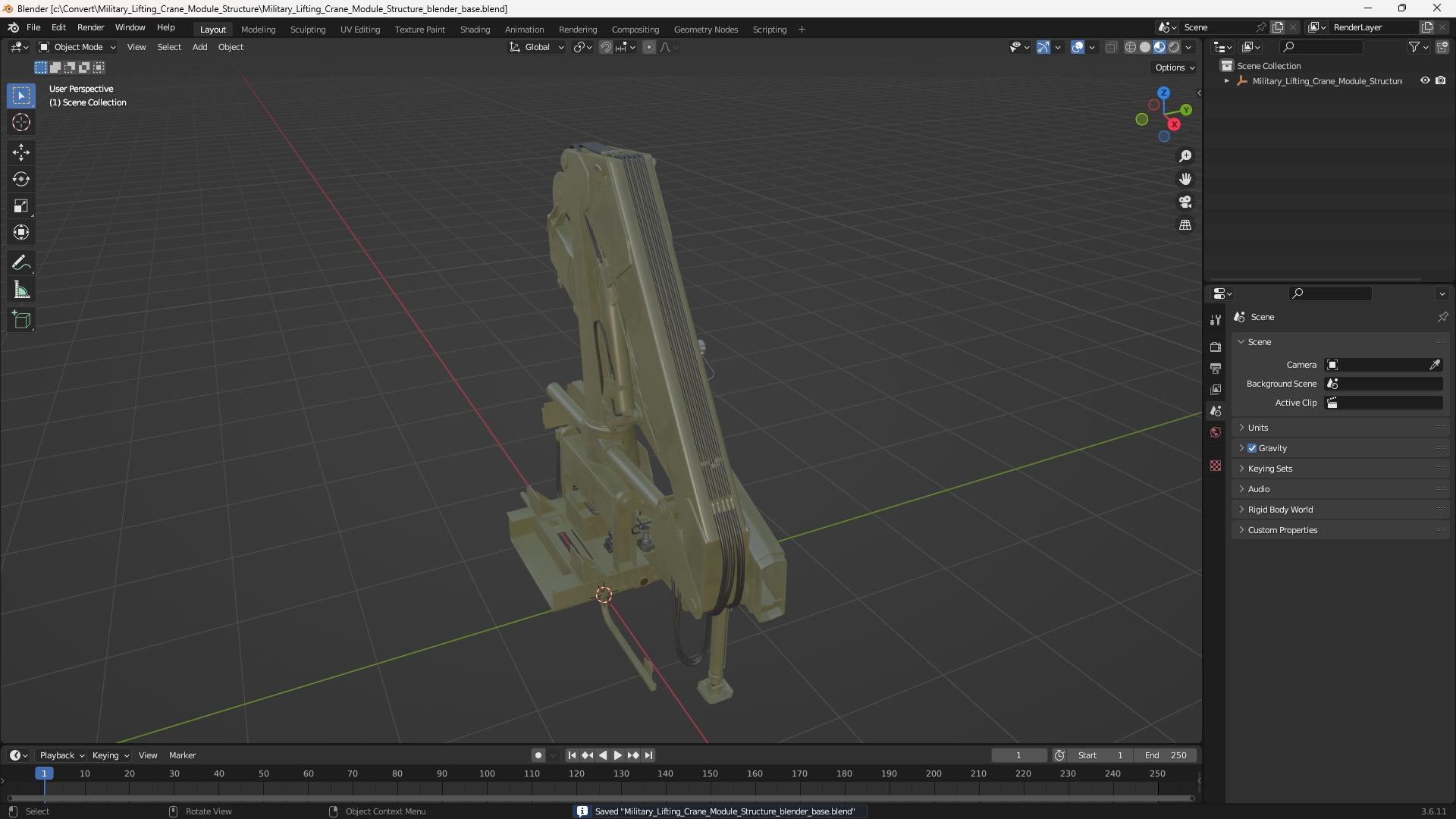 Military Lifting Crane Module Structure - view 10