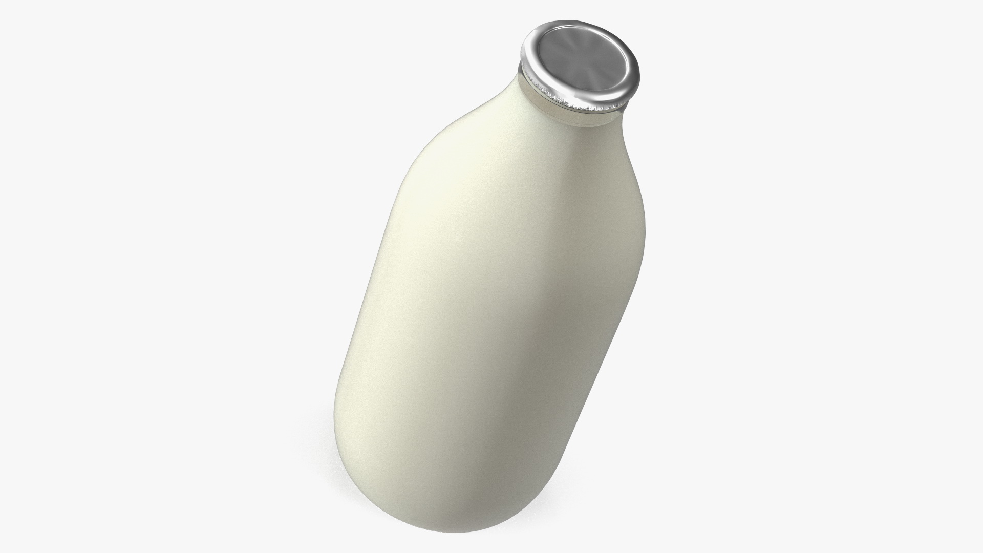 Glass Bottle of Whole Milk Bottle with Foil Top 3D