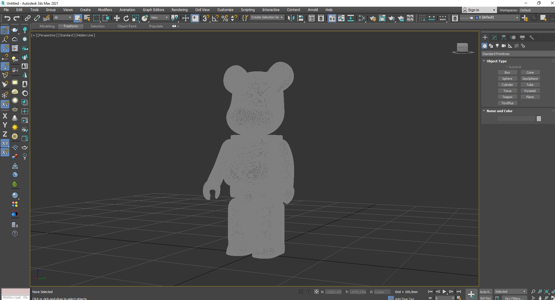 Collectible Figure Bearbrick Black for 3D Print 3D