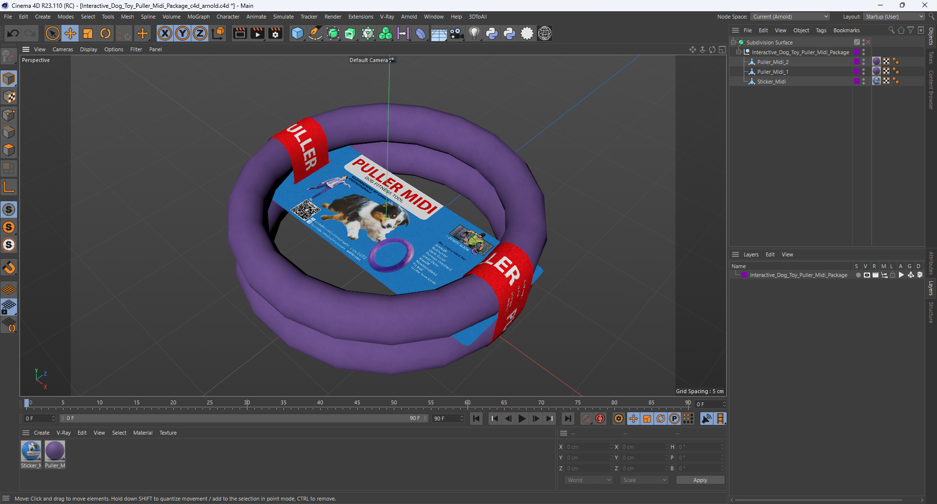 Interactive Dog Toy Puller Midi Package 3D model