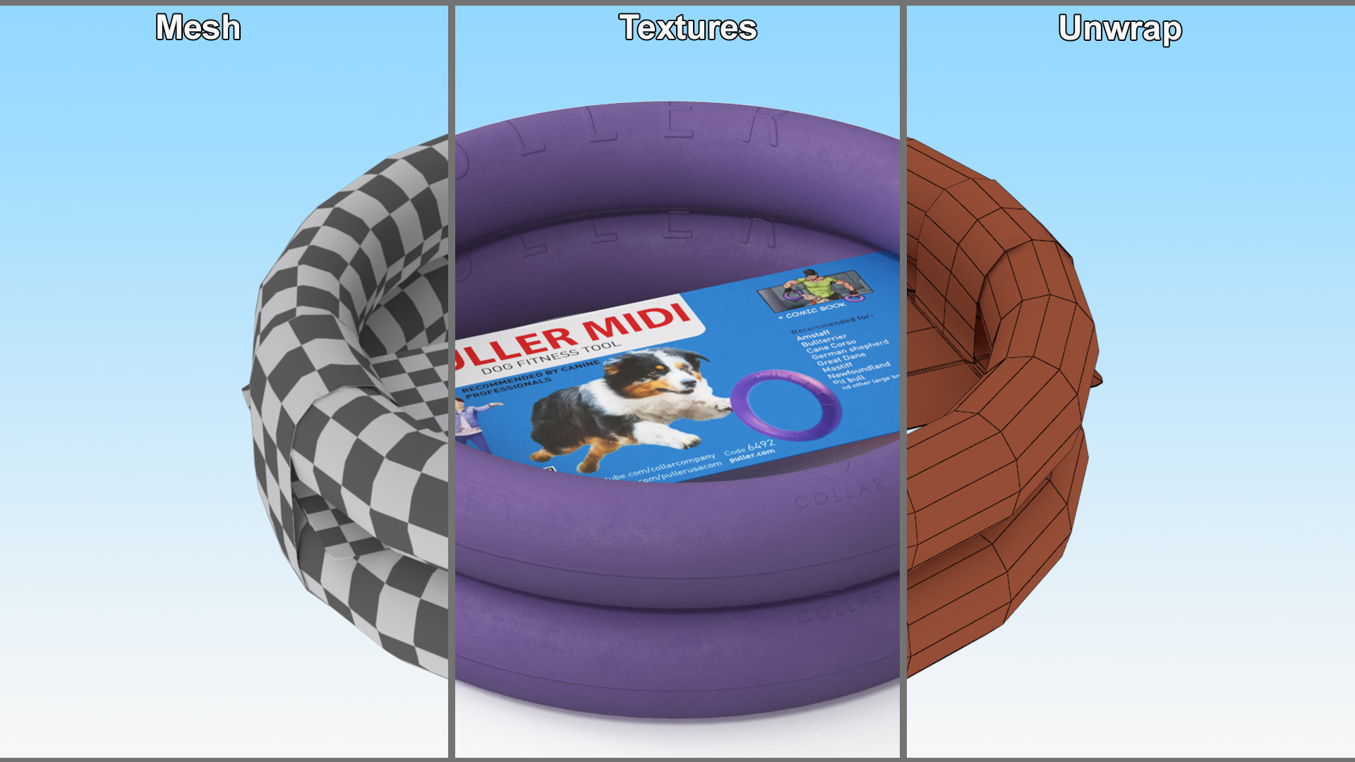 Interactive Dog Toy Puller Midi Package 3D model