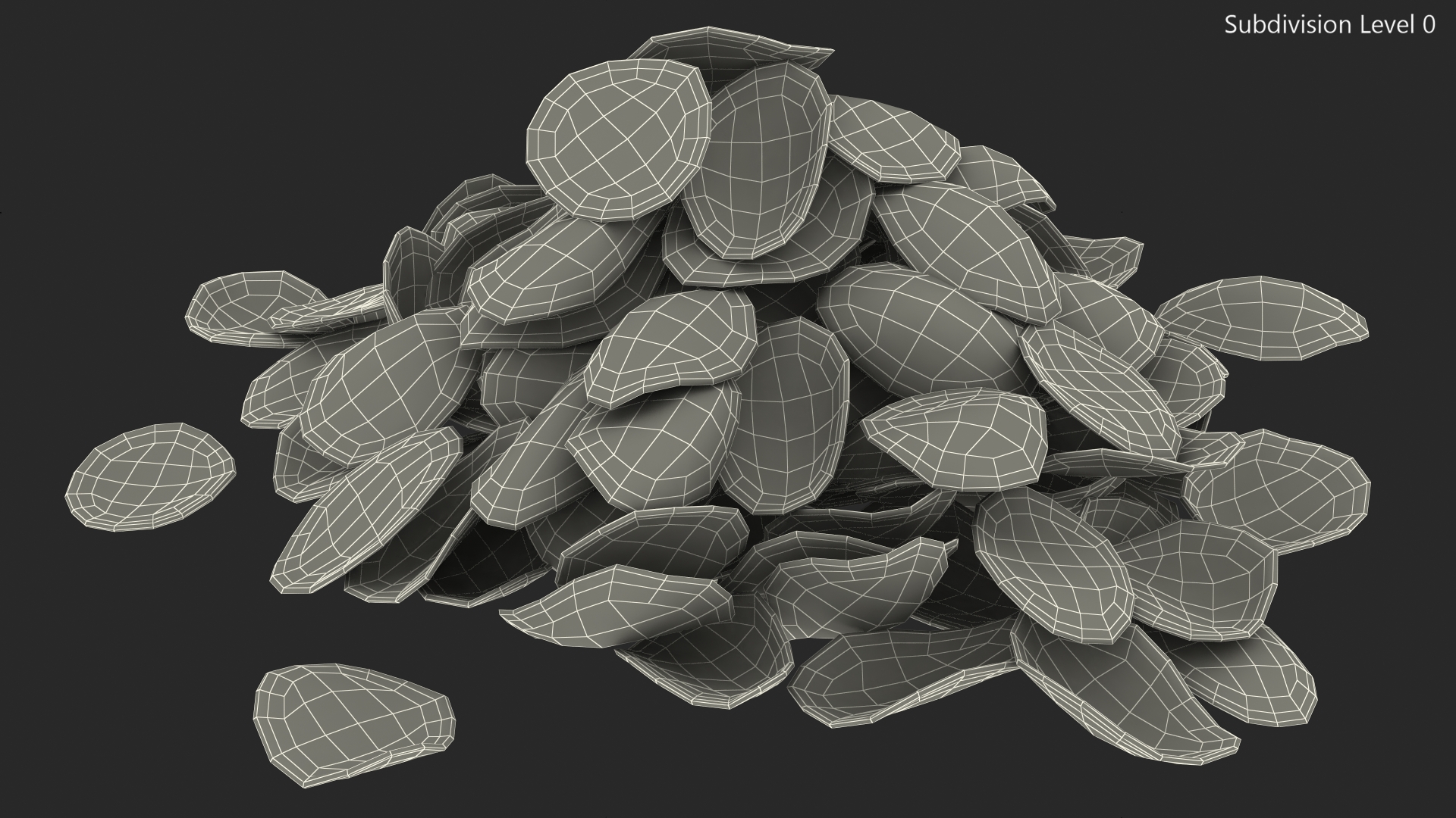 3D Pile of Dry Corn Flakes model