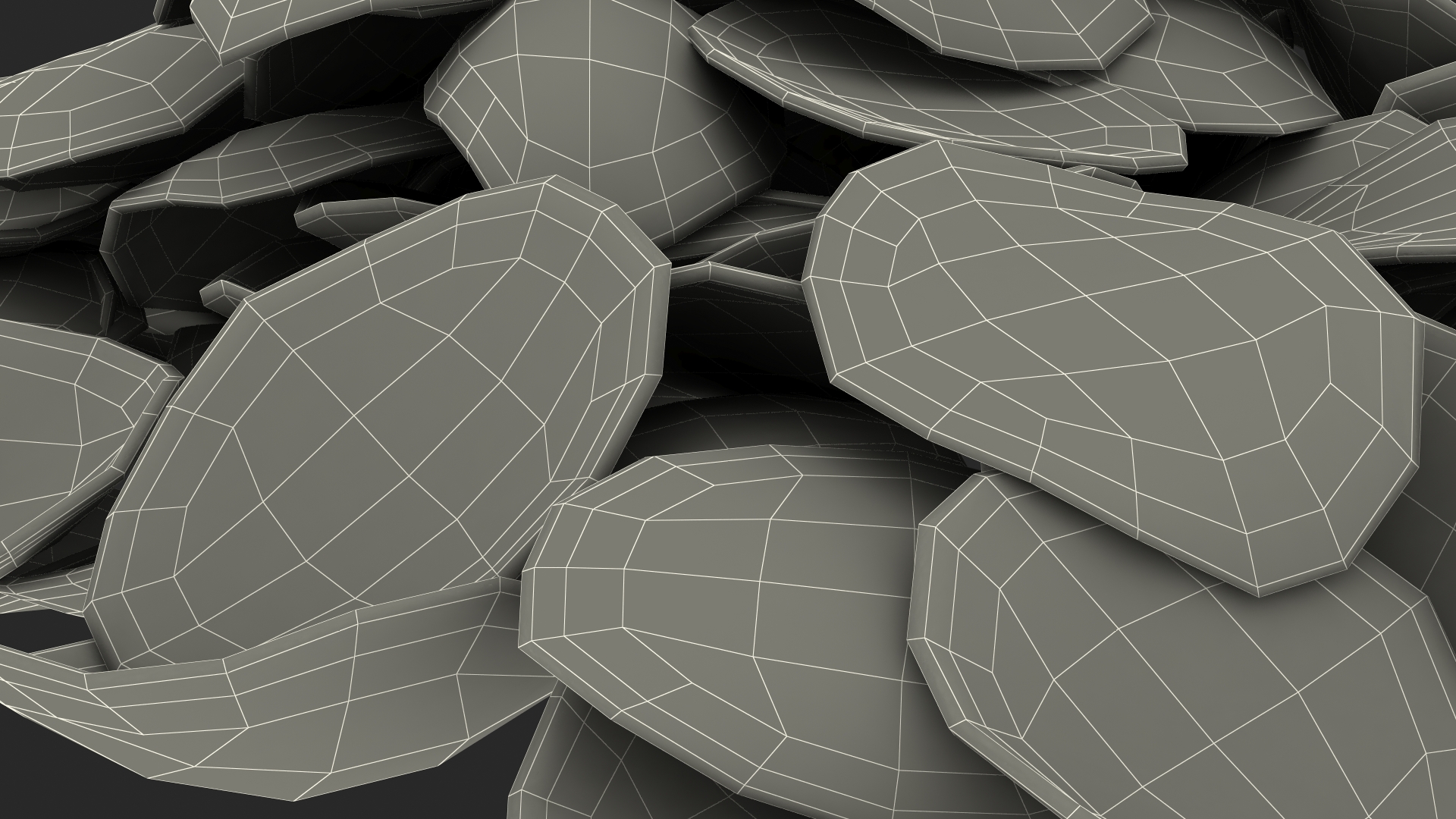 3D Pile of Dry Corn Flakes model