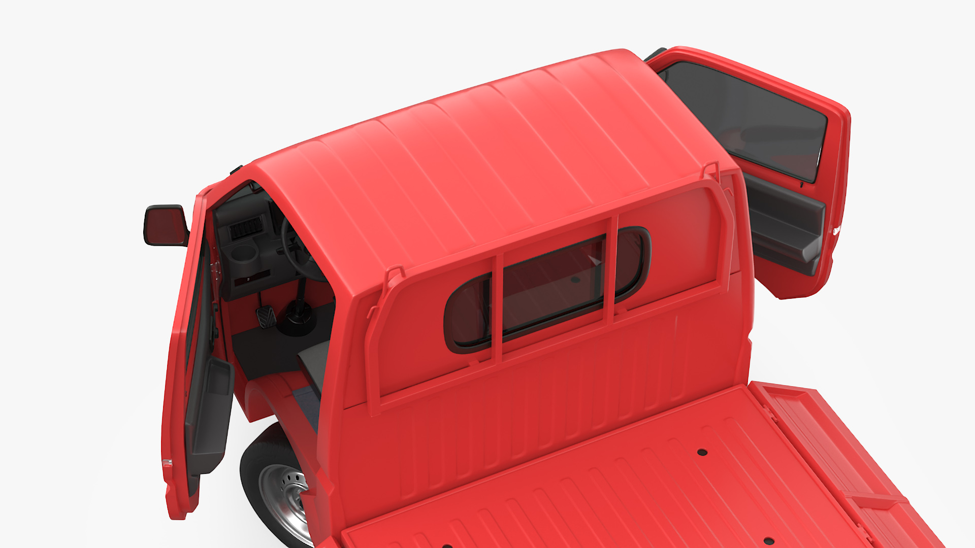 3D Suzuki Carry Truck Red Rigged for Cinema 4D model