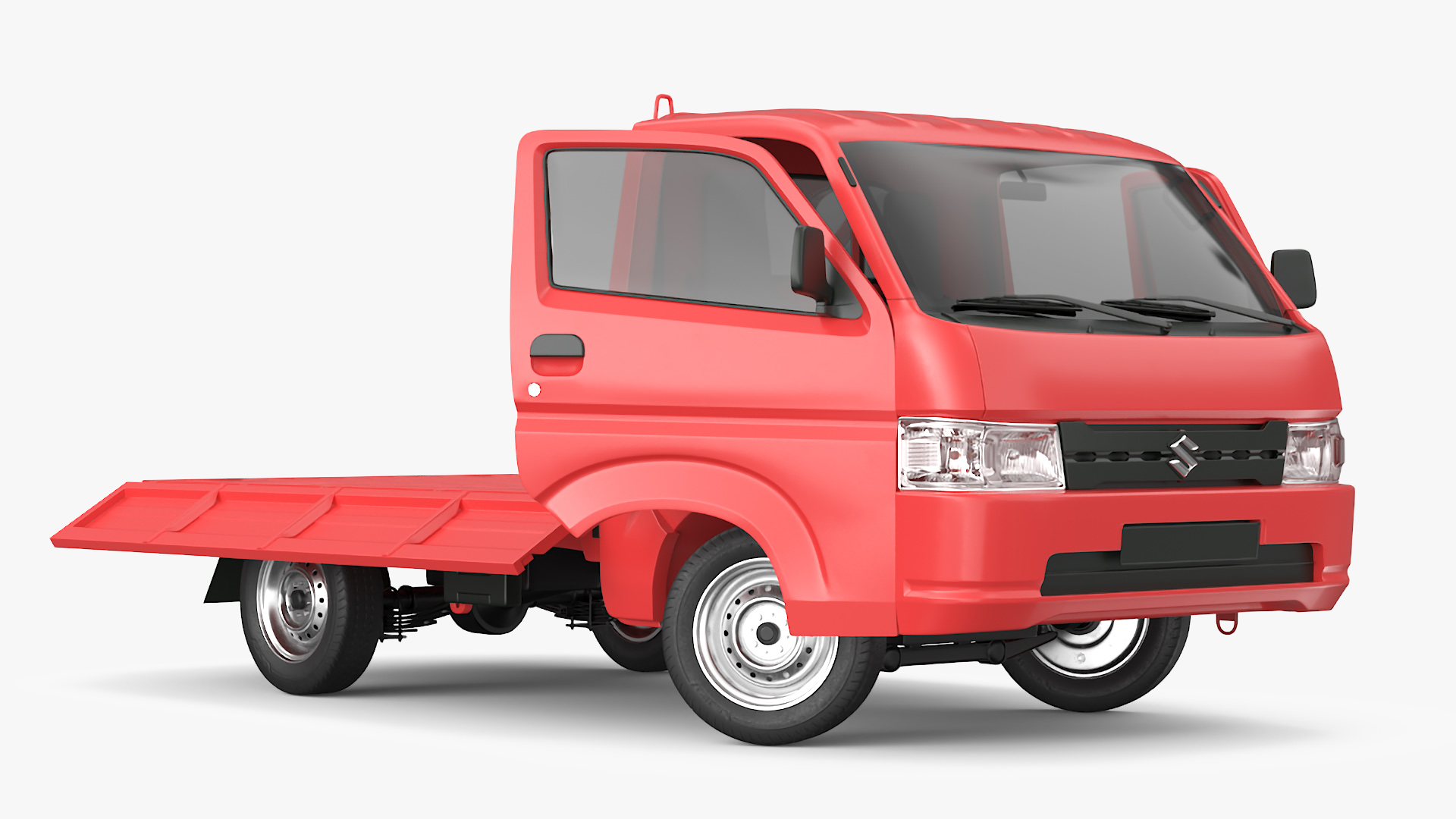 3D Suzuki Carry Truck Red Rigged for Cinema 4D model