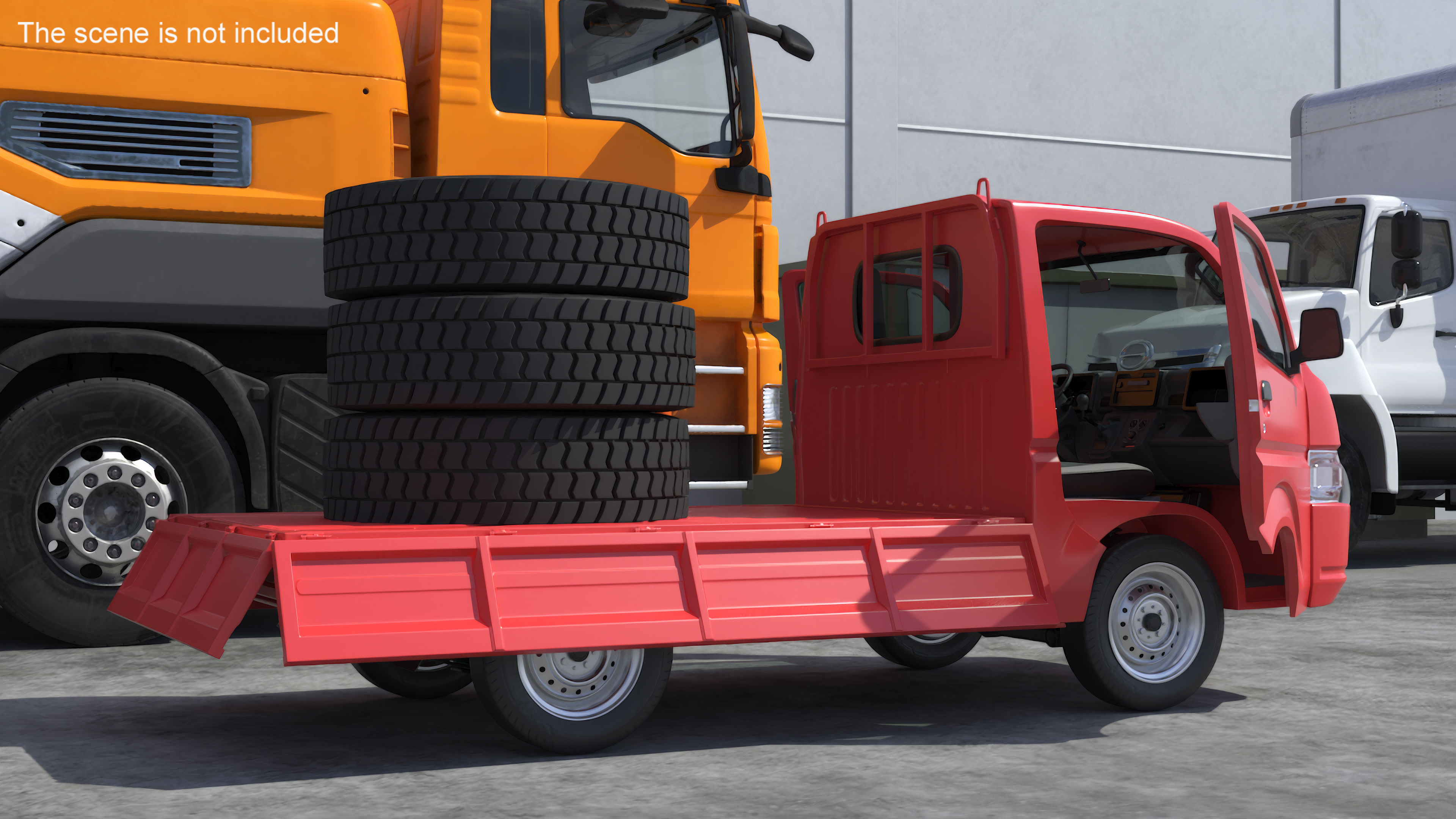 3D Suzuki Carry Truck Red Rigged for Cinema 4D model