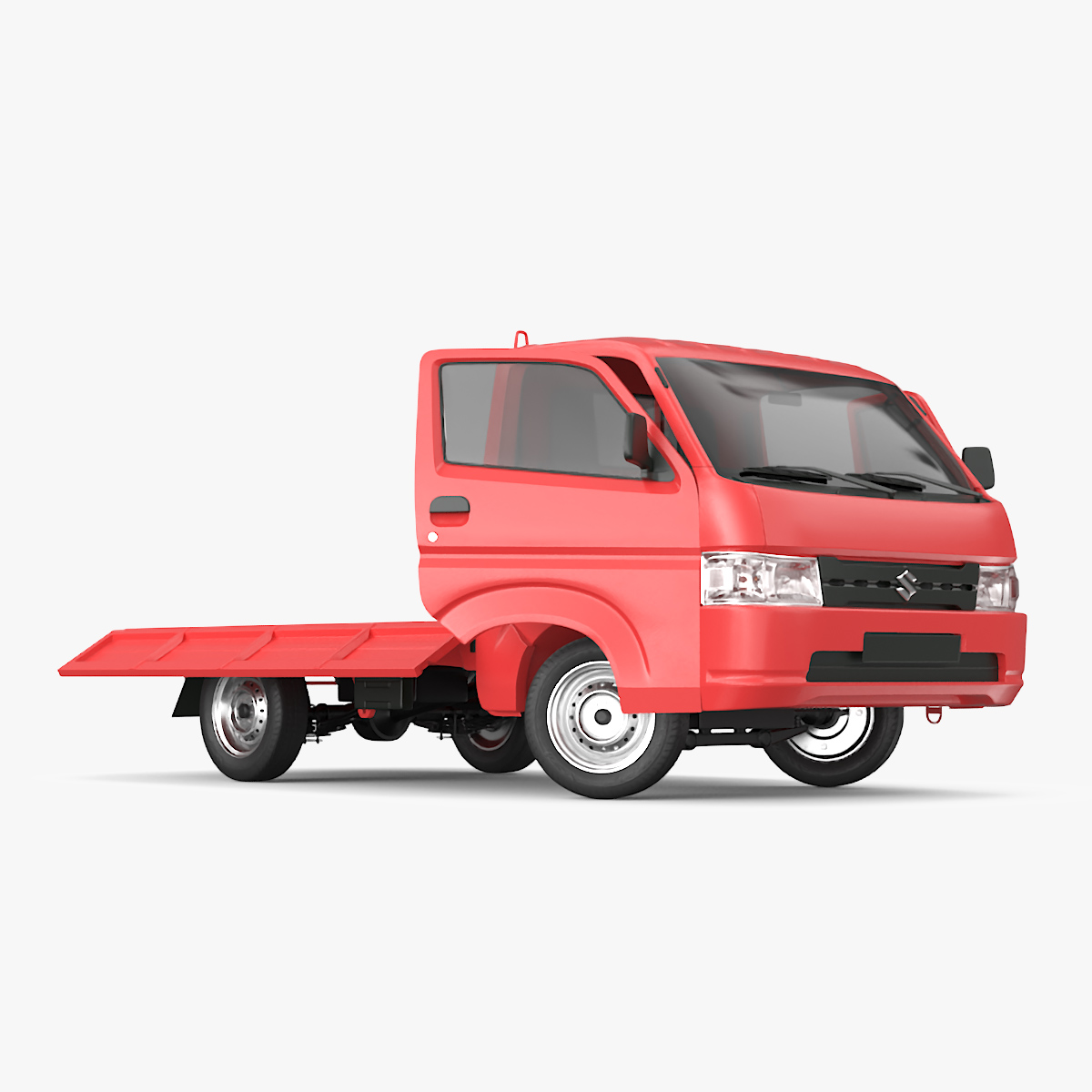 3D Suzuki Carry Truck Red Rigged for Cinema 4D model