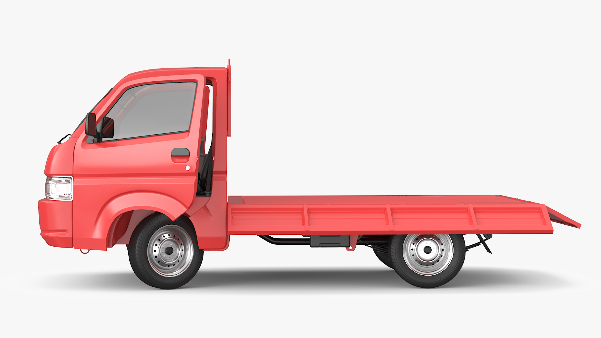 3D Suzuki Carry Truck Red Rigged for Cinema 4D model