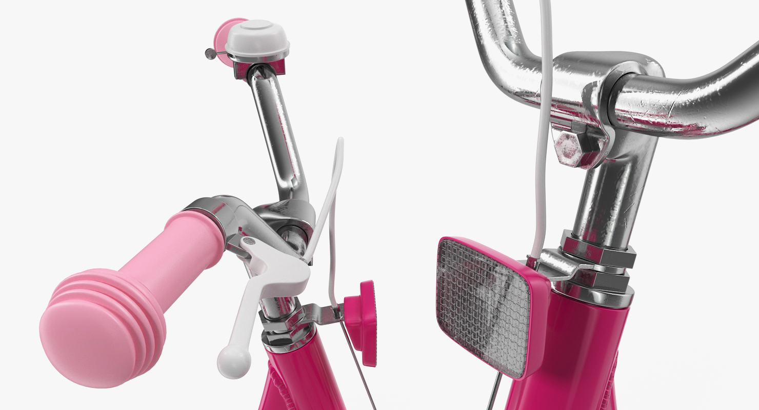 3D Girls Kids Bike with Training Wheels