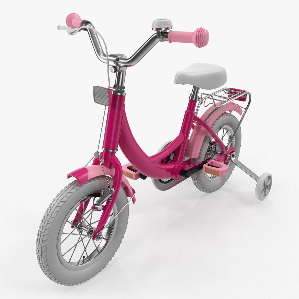 Girls Kids Bike with Training Wheels, view 9