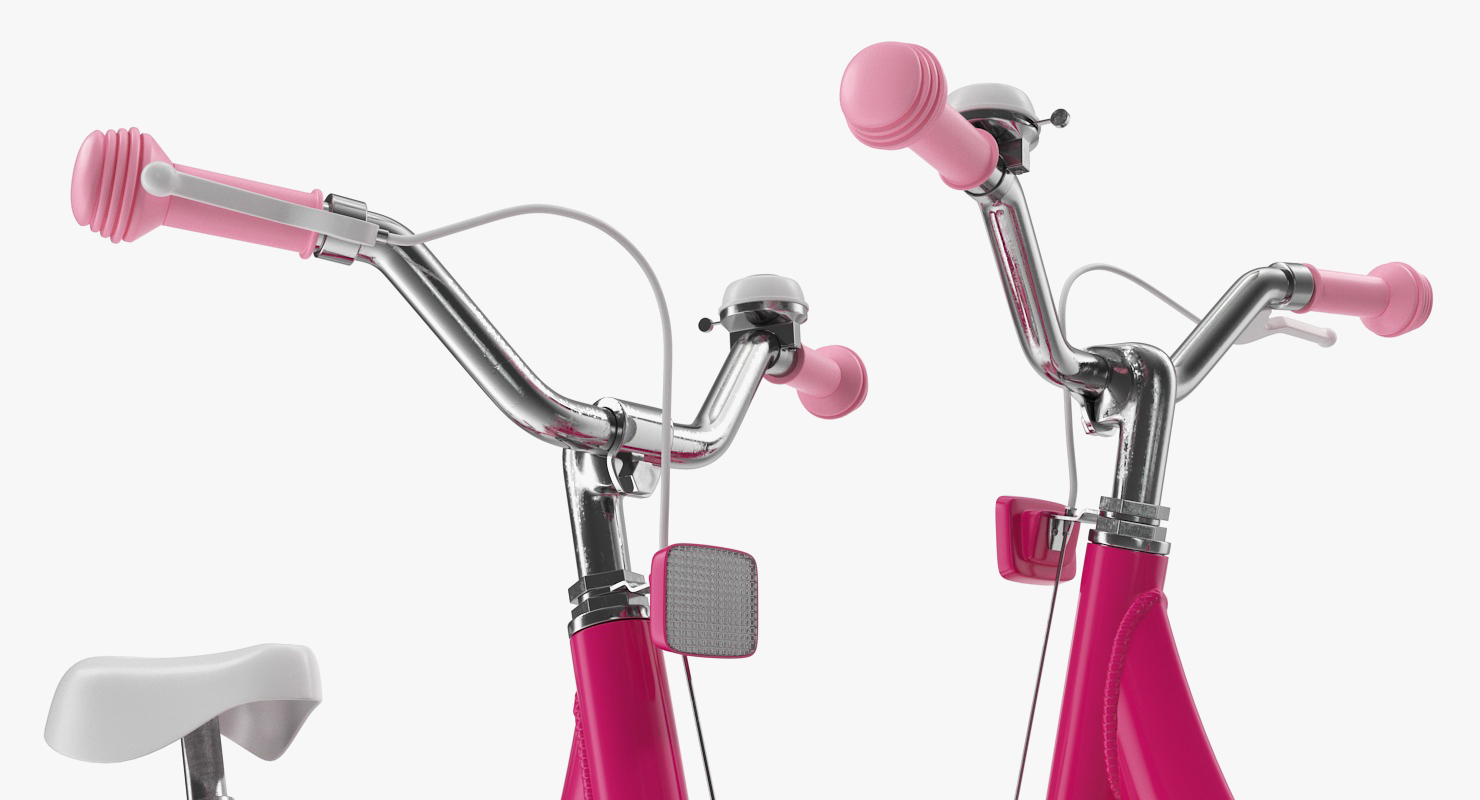 3D Girls Kids Bike with Training Wheels