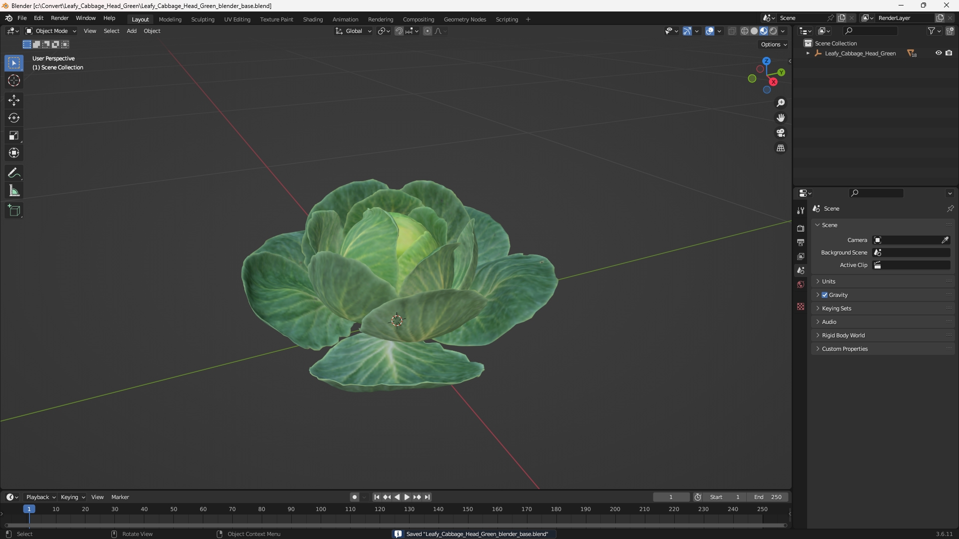 Leafy Cabbage Head Green - view 10