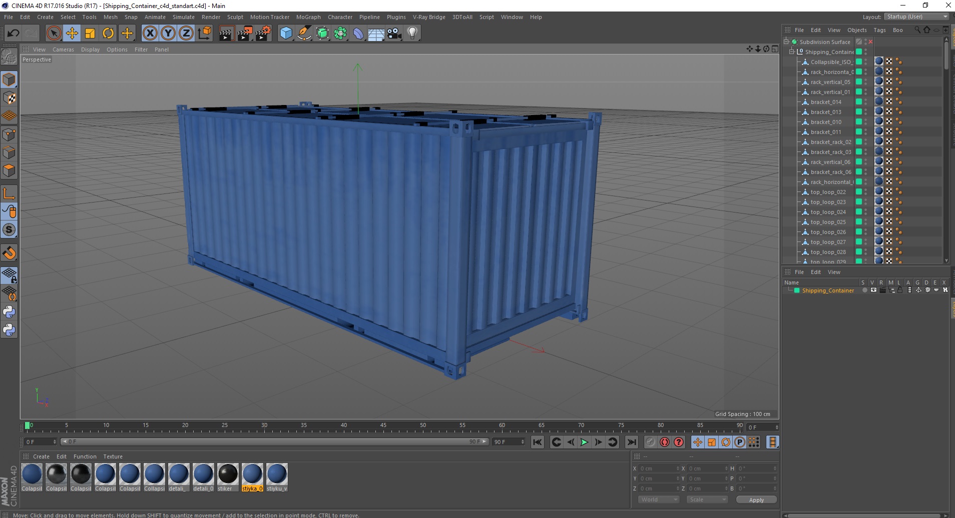 3D Shipping Container model