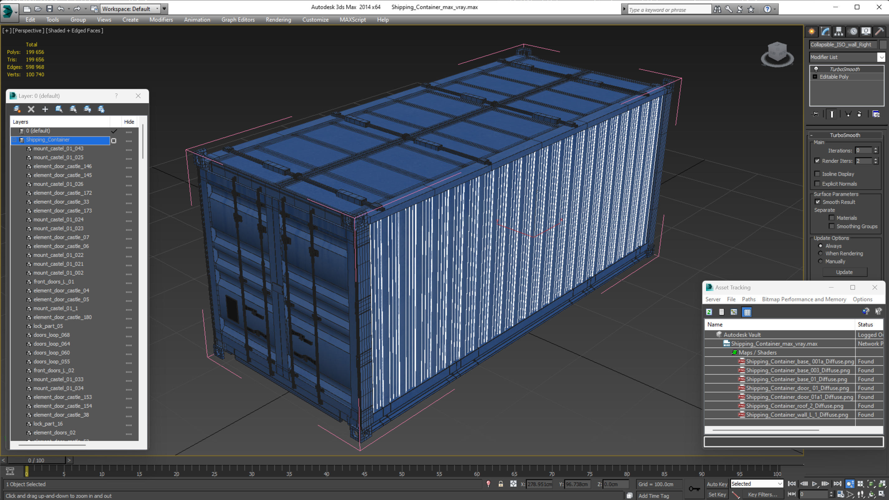 3D Shipping Container model