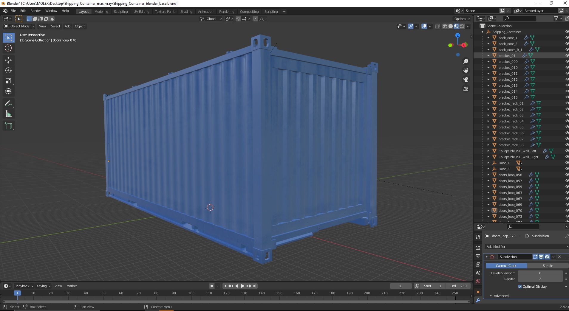 3D Shipping Container model