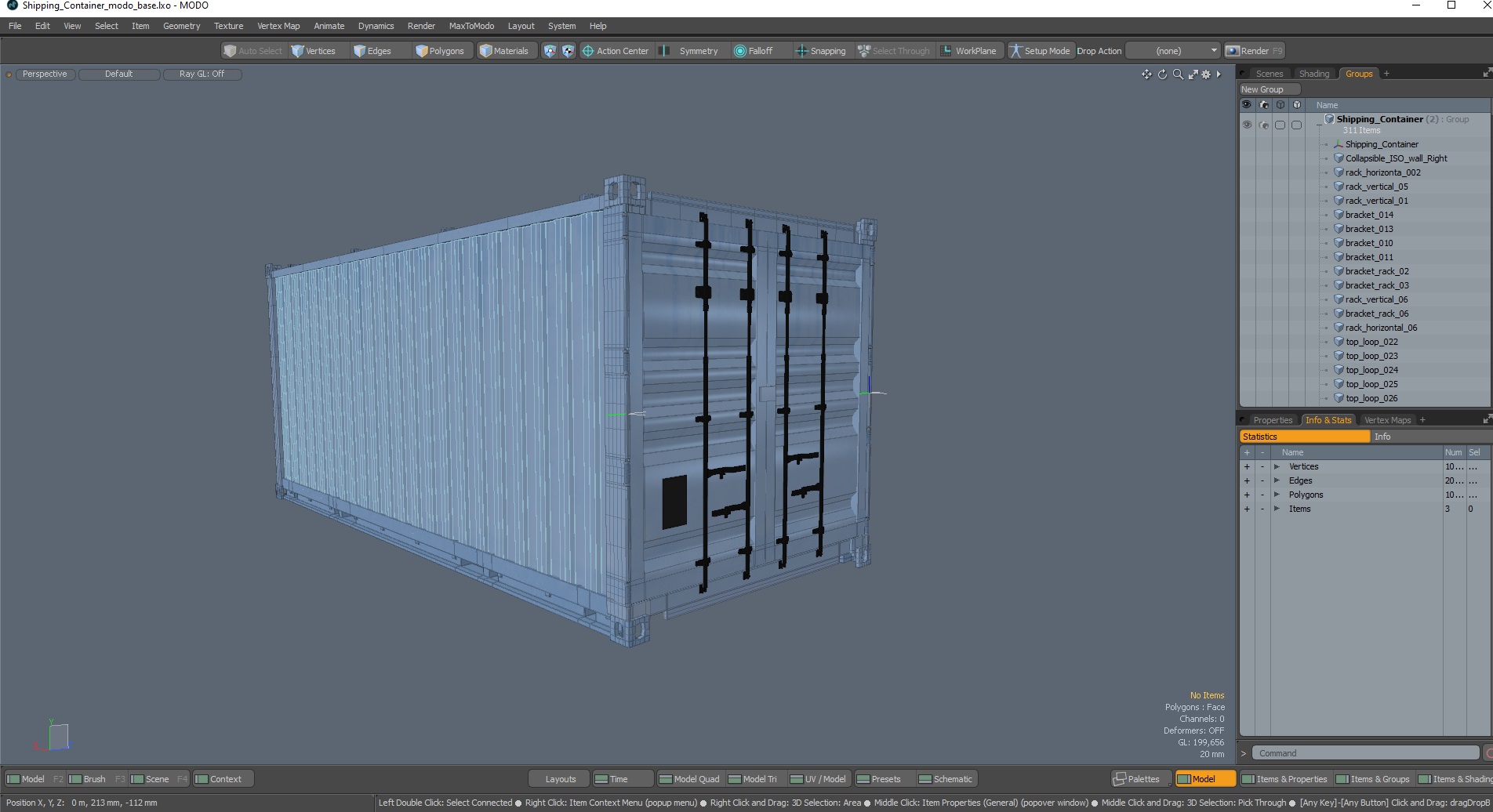 3D Shipping Container model