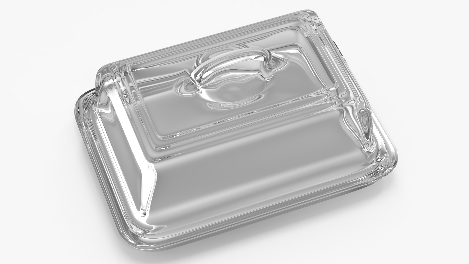 Glass Butter Dish 3D