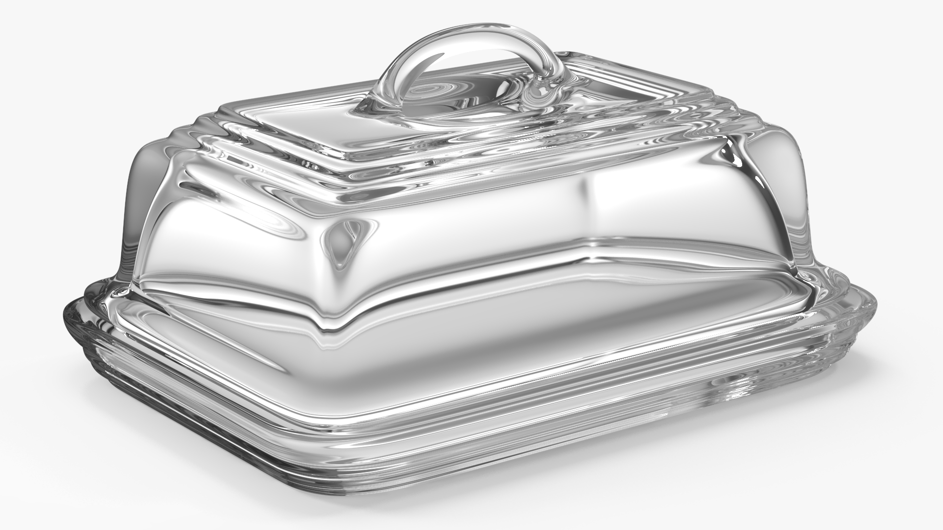 Glass Butter Dish 3D