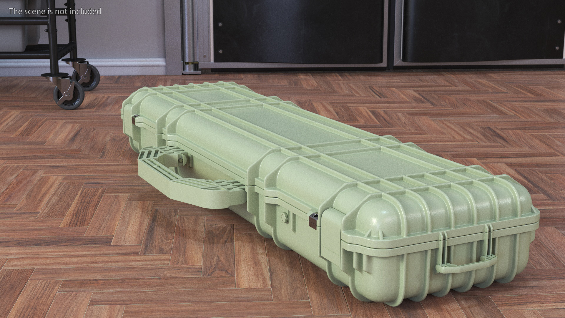 Open Military Hard Case Green 3D model