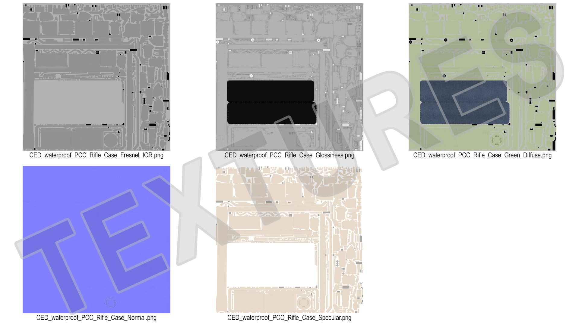 Open Military Hard Case Green 3D model
