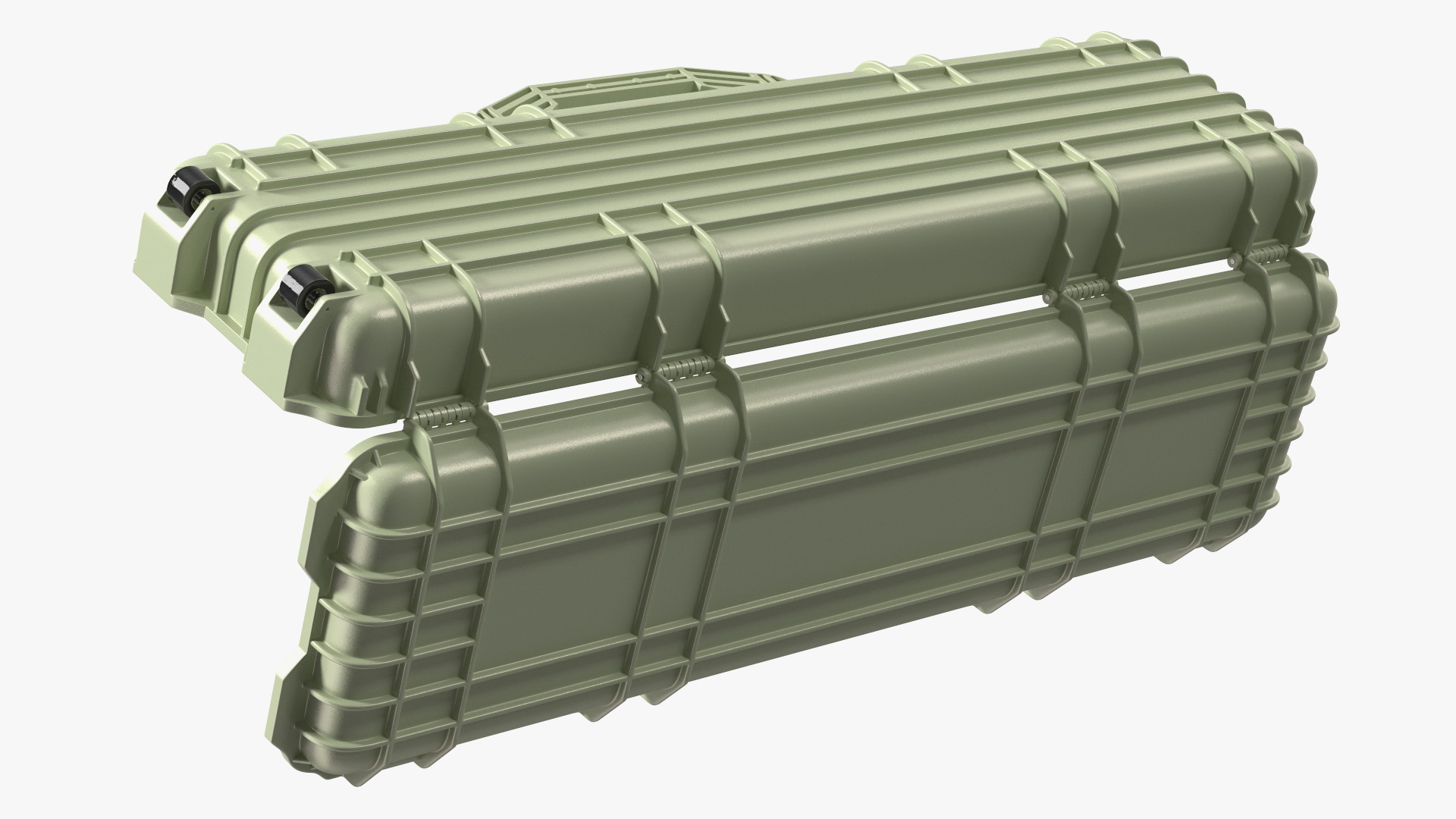 Open Military Hard Case Green 3D model