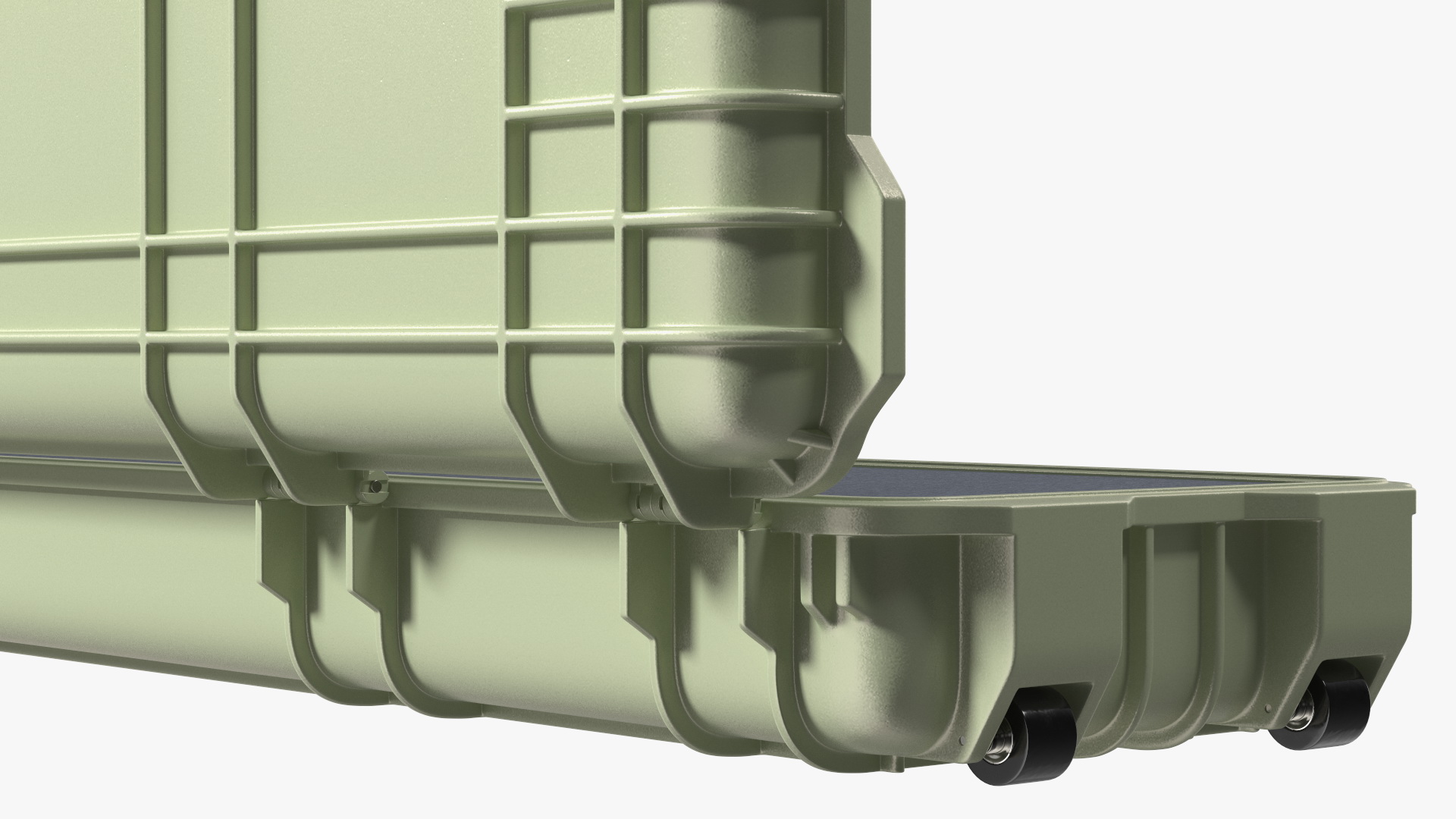 Open Military Hard Case Green 3D model