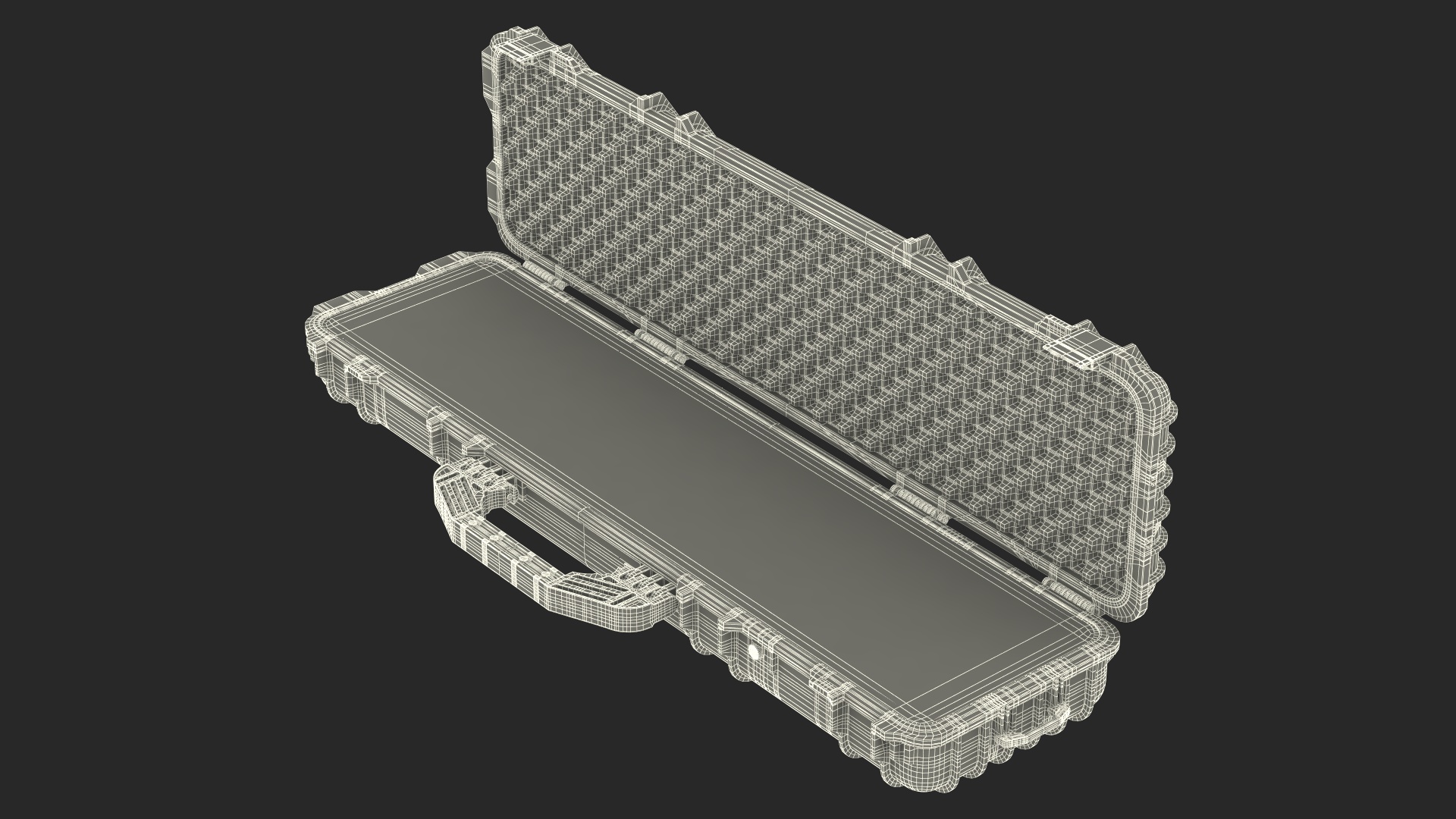 Open Military Hard Case Green 3D model