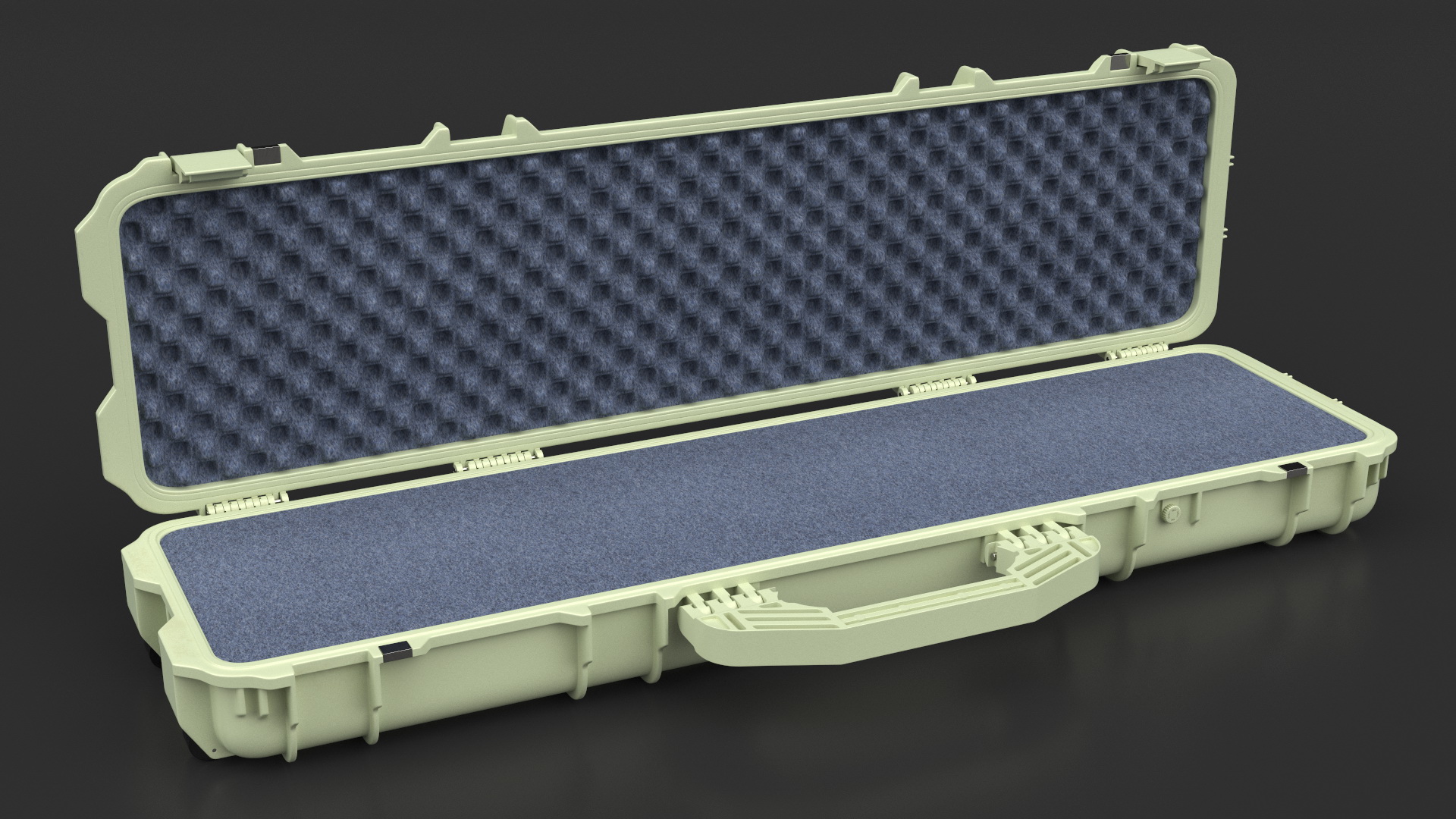 Open Military Hard Case Green 3D model