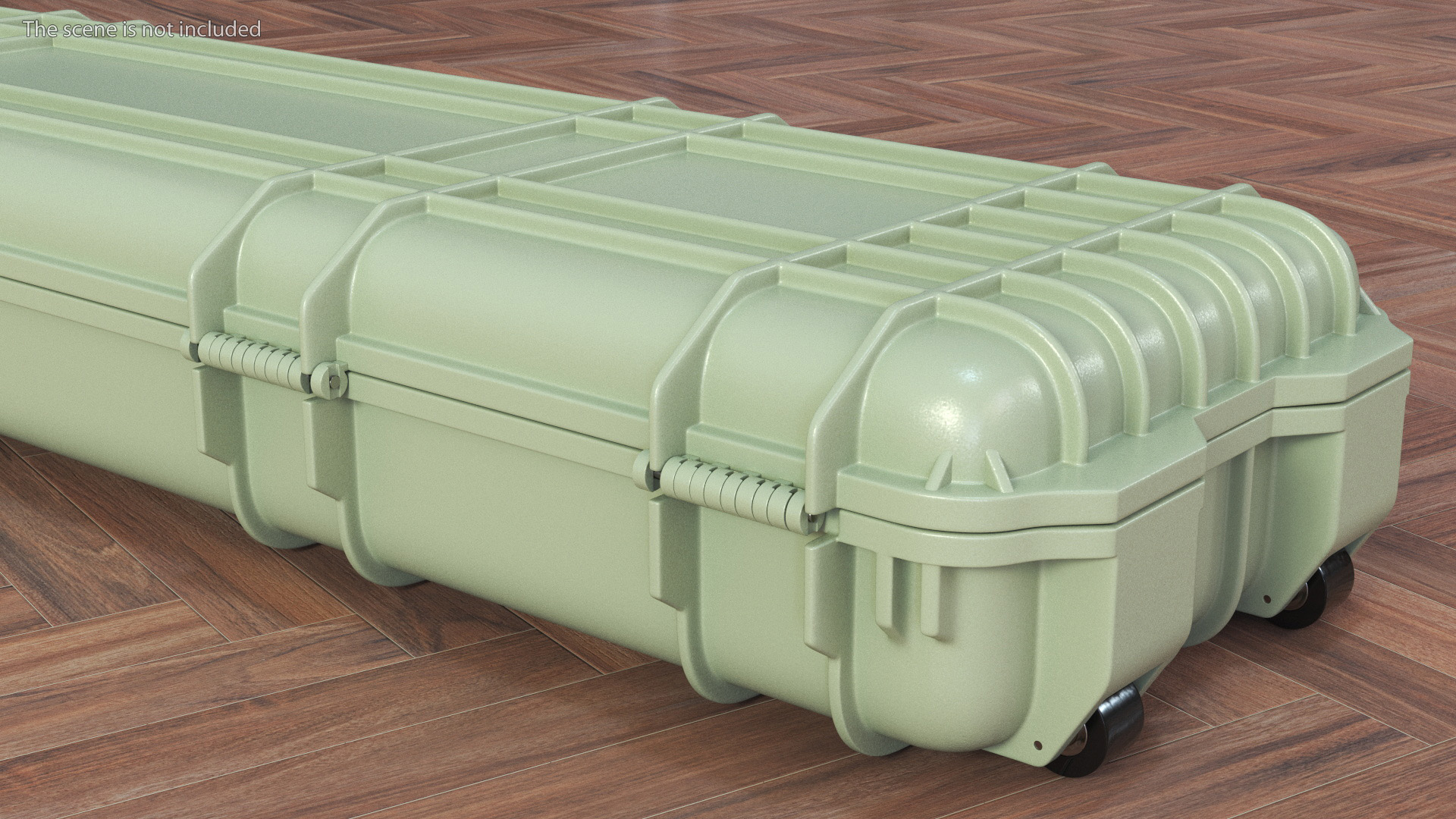 Open Military Hard Case Green 3D model