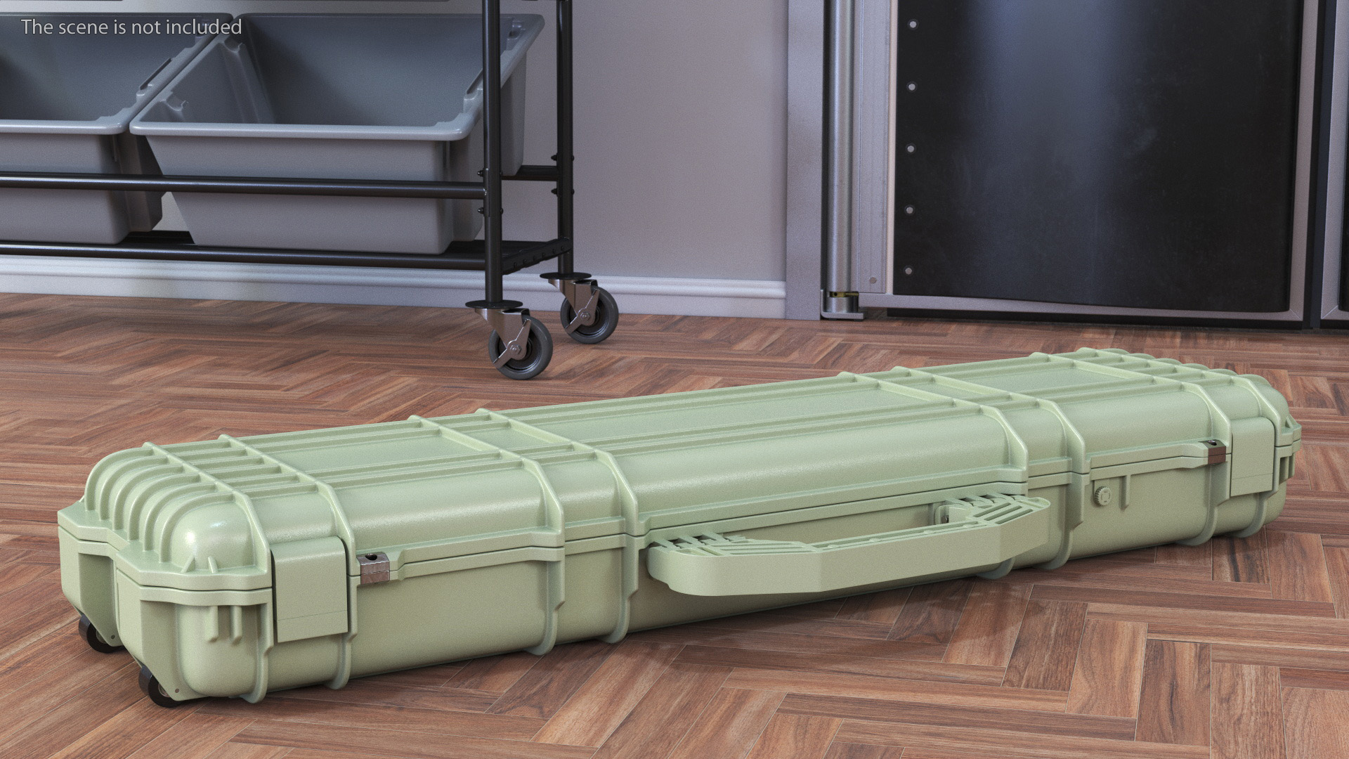 Open Military Hard Case Green 3D model