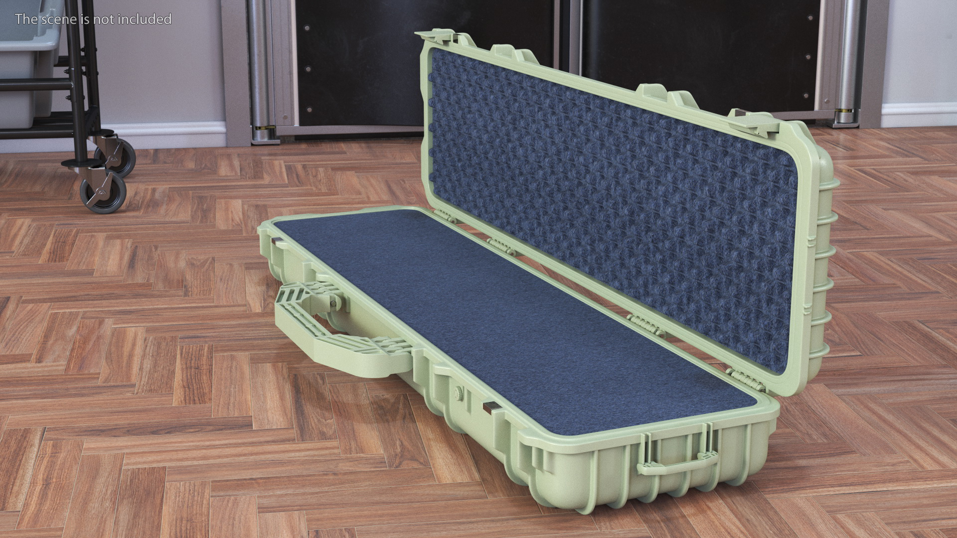 Open Military Hard Case Green 3D model