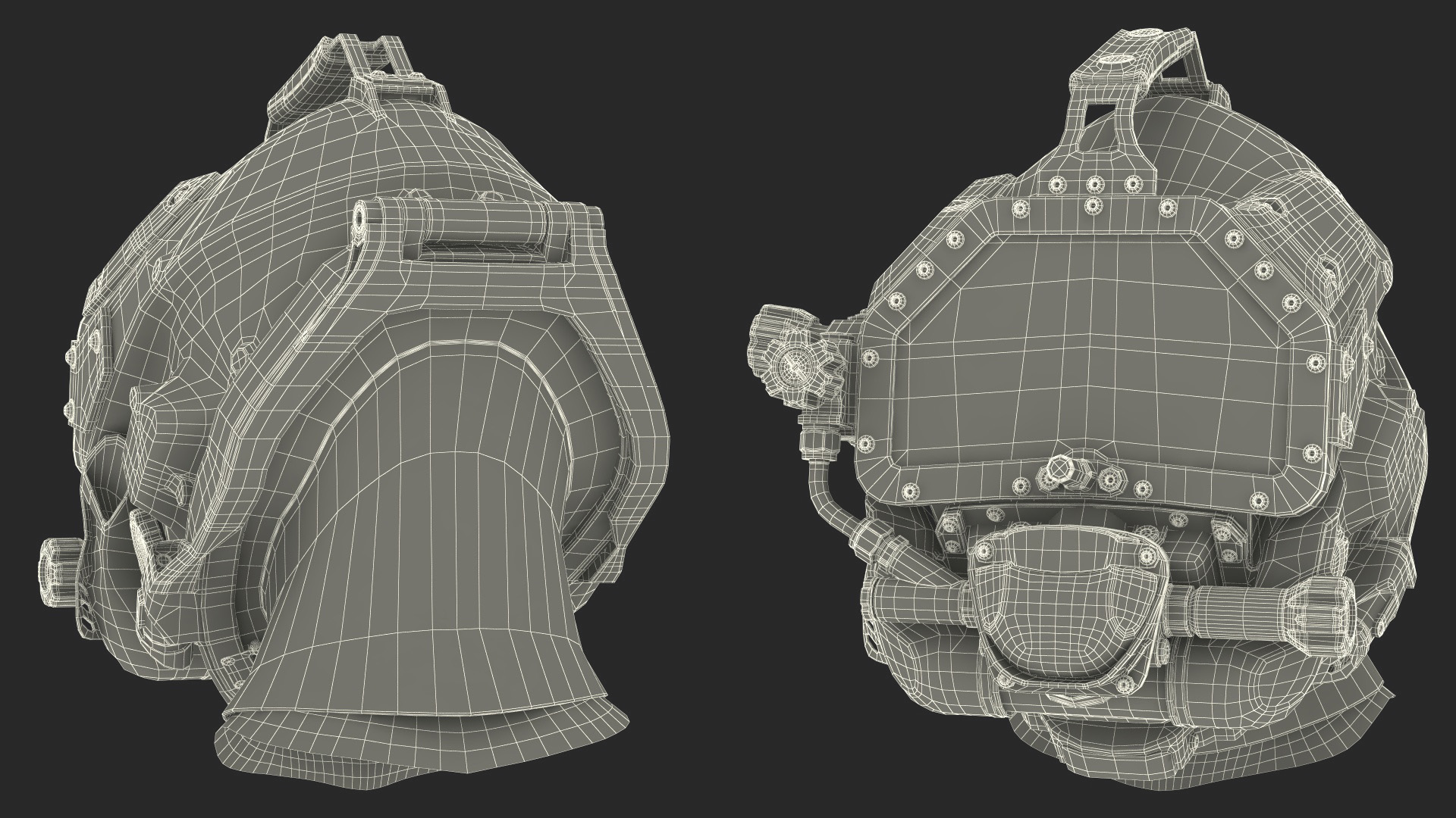 3D Commercial Diving Helmet Drass D One