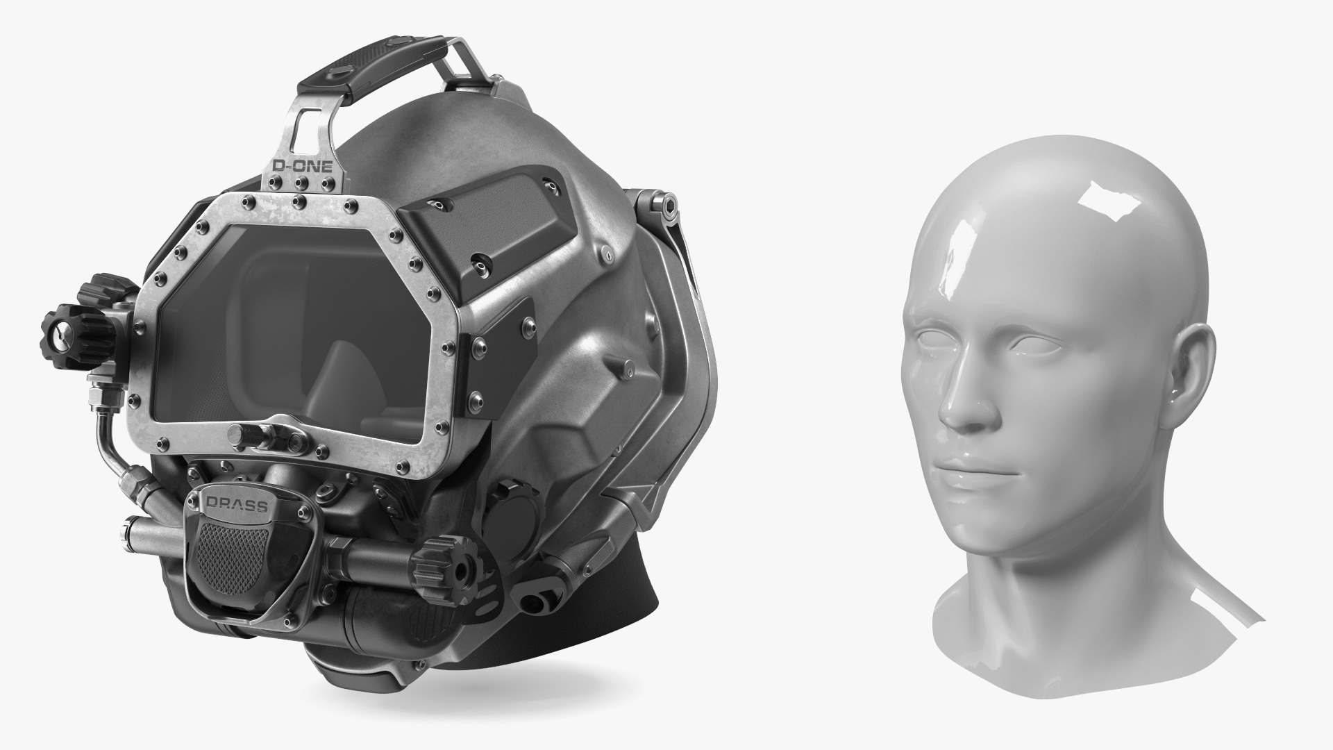 3D Commercial Diving Helmet Drass D One