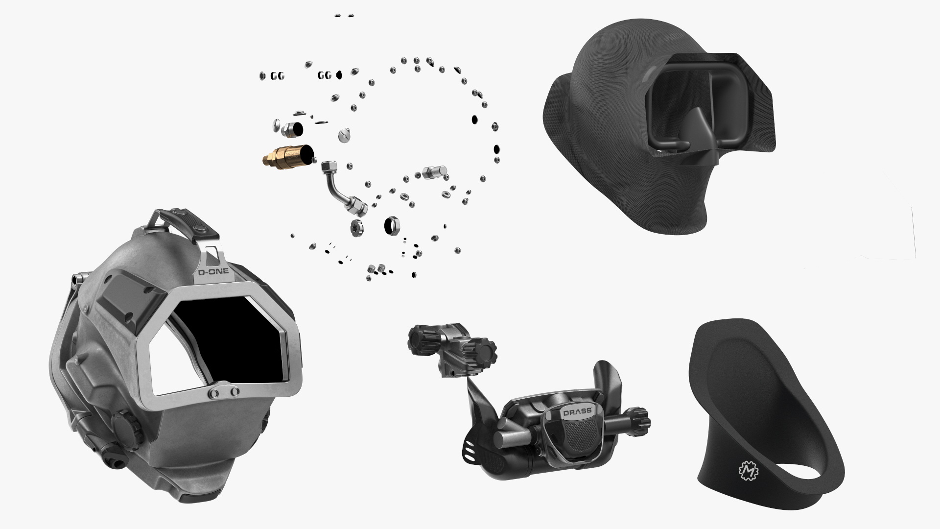 3D Commercial Diving Helmet Drass D One