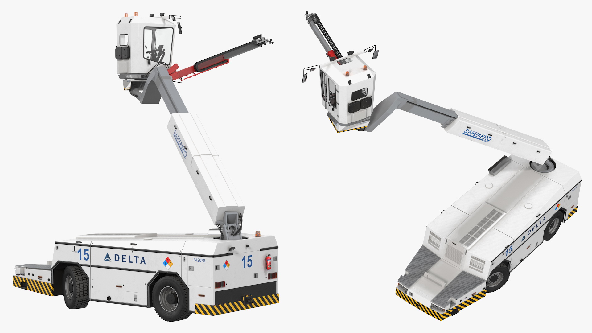 3D model Safeaero 220 Deicing Vehicle Working Position