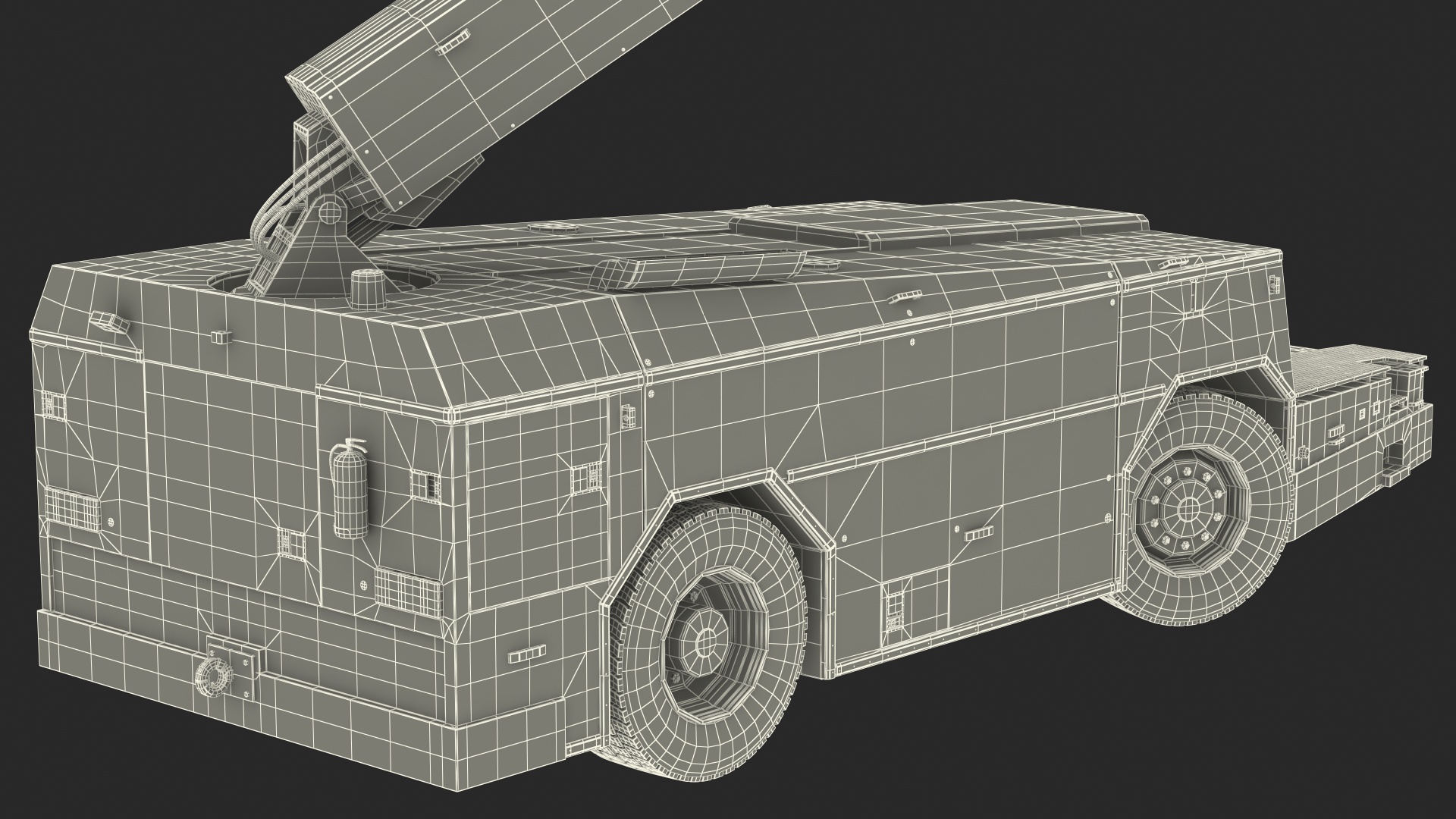 3D model Safeaero 220 Deicing Vehicle Working Position