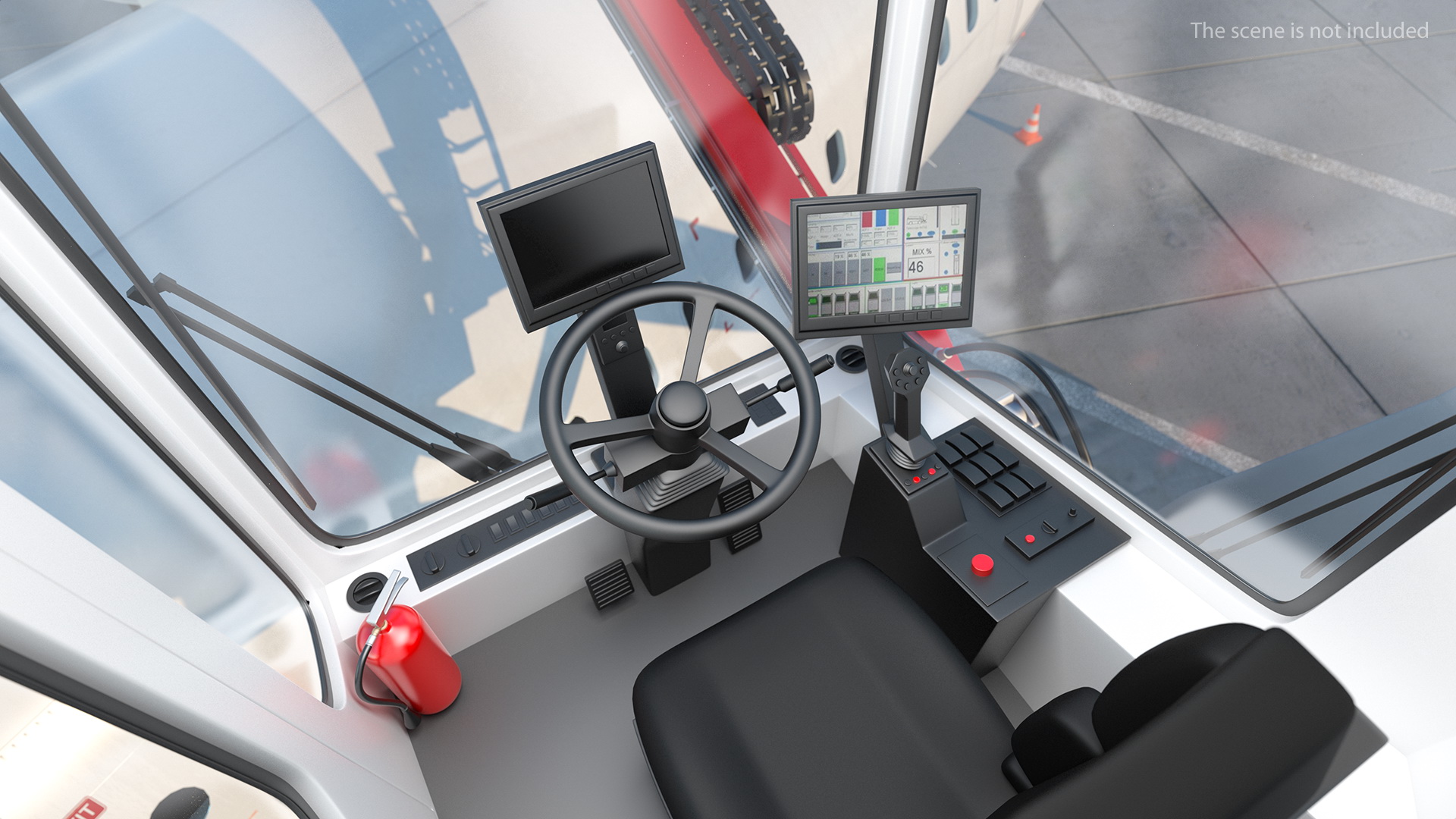 3D model Safeaero 220 Deicing Vehicle Working Position