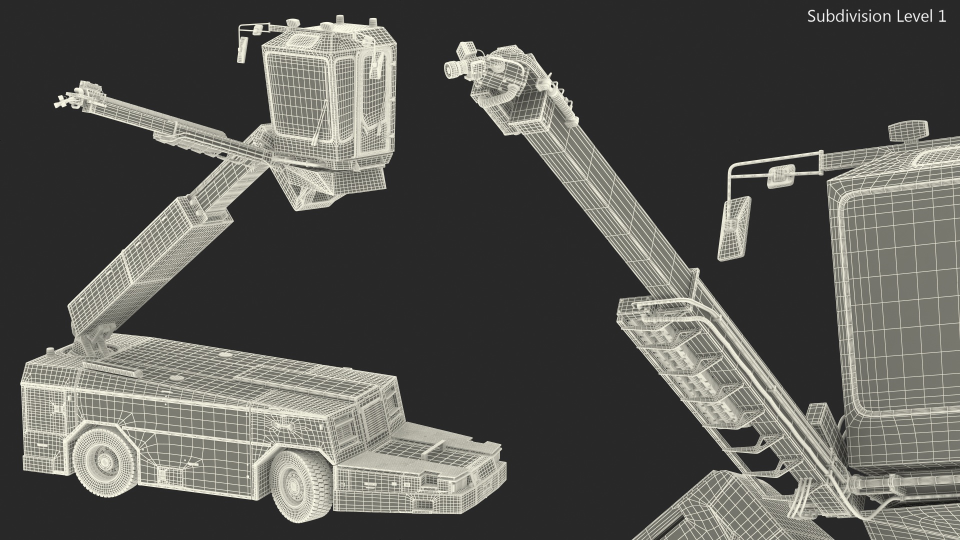 3D model Safeaero 220 Deicing Vehicle Working Position