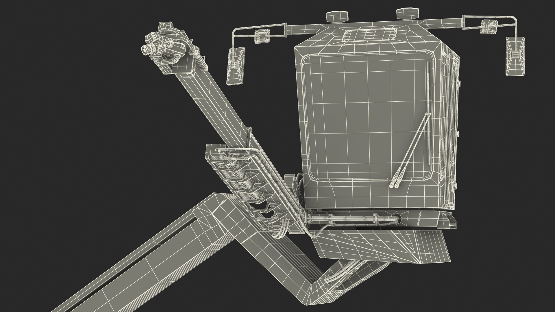 3D model Safeaero 220 Deicing Vehicle Working Position