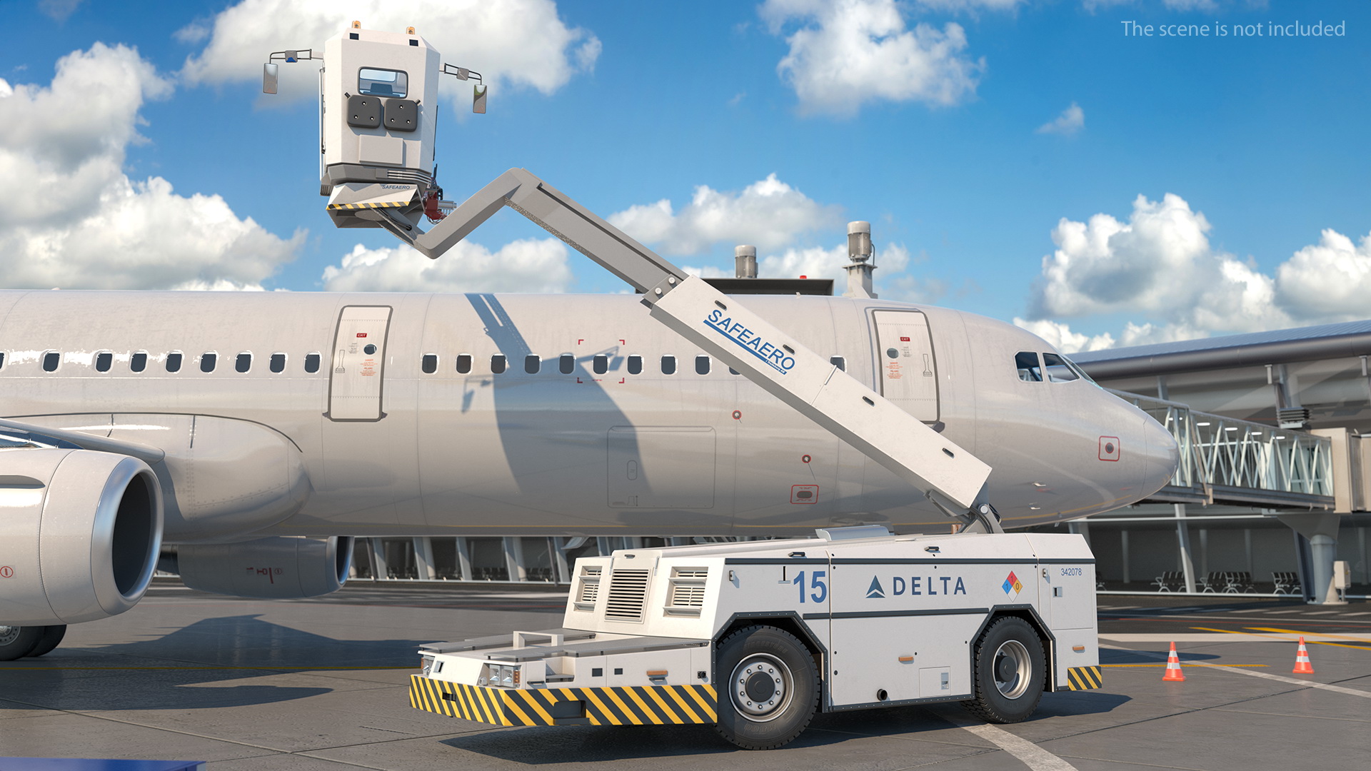 3D model Safeaero 220 Deicing Vehicle Working Position