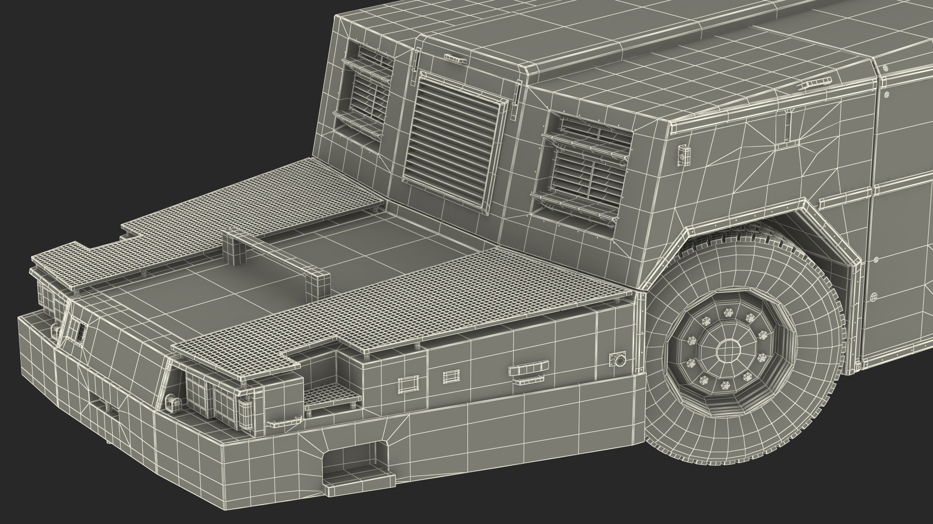 3D model Safeaero 220 Deicing Vehicle Working Position