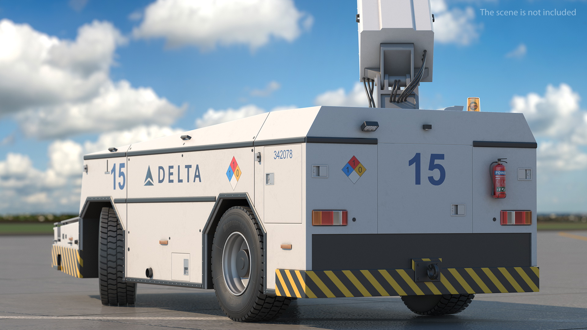 3D model Safeaero 220 Deicing Vehicle Working Position