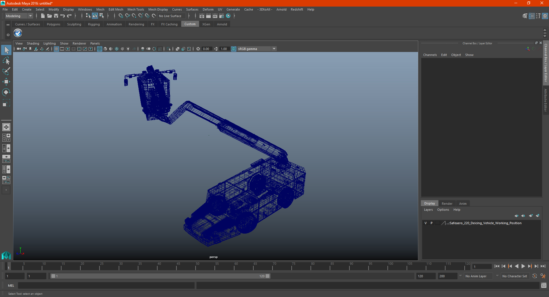 3D model Safeaero 220 Deicing Vehicle Working Position