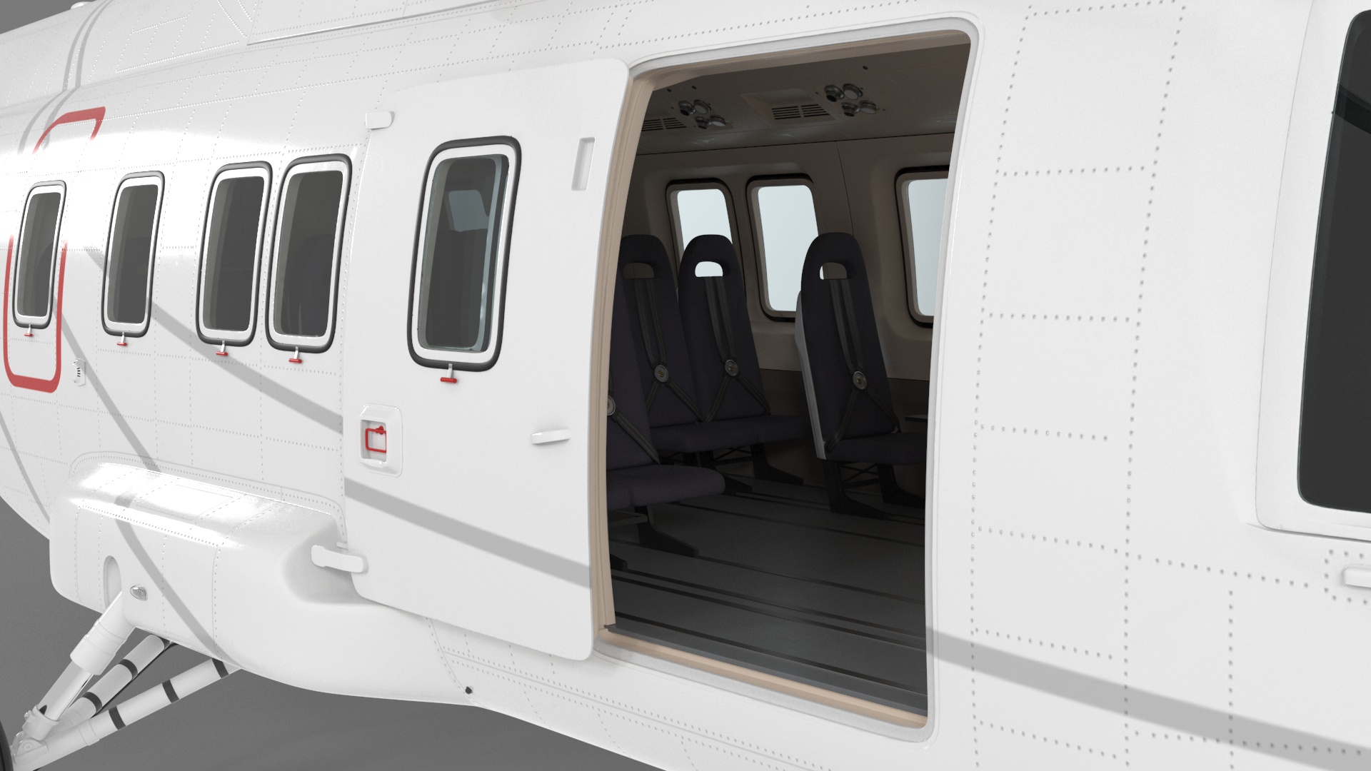 Helicopter MI-171 A3 White Rigged for Maya 3D
