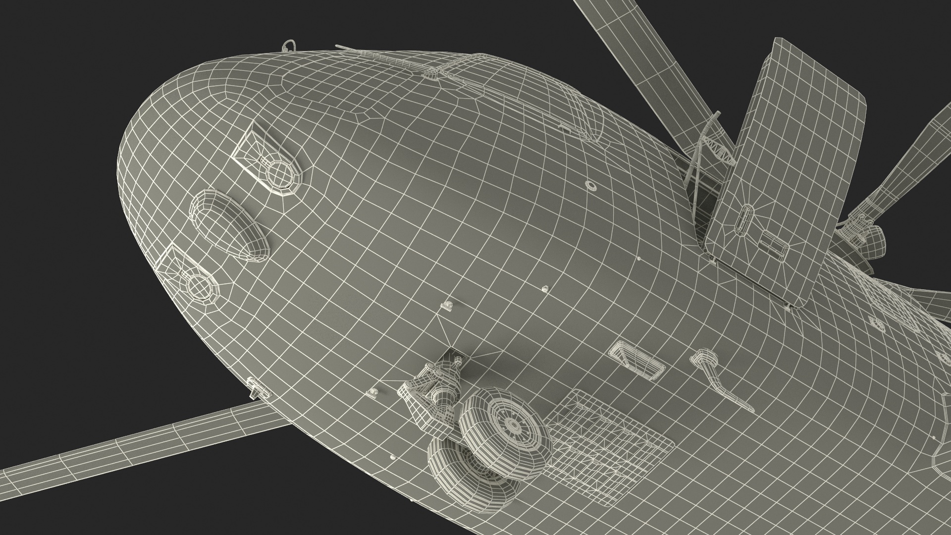Helicopter MI-171 A3 White Rigged for Maya 3D