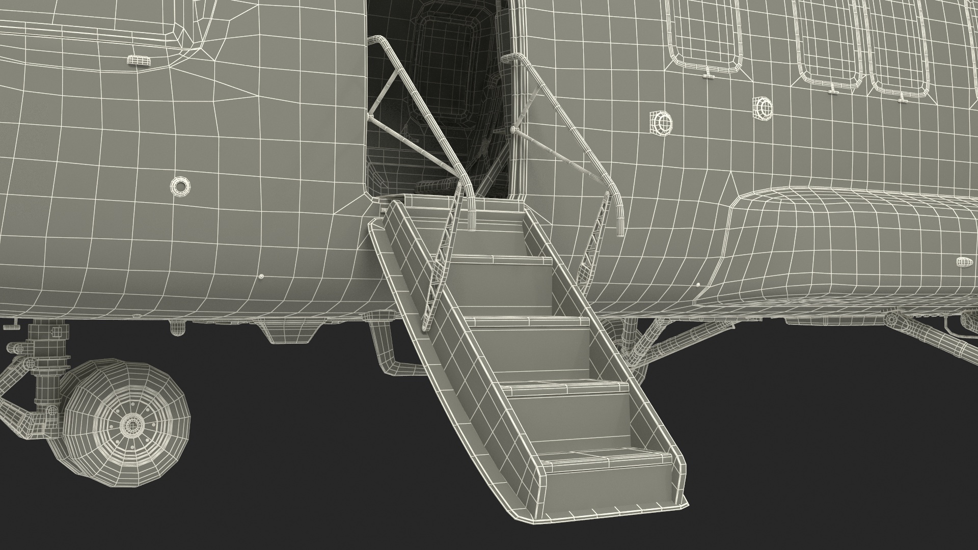 Helicopter MI-171 A3 White Rigged for Maya 3D